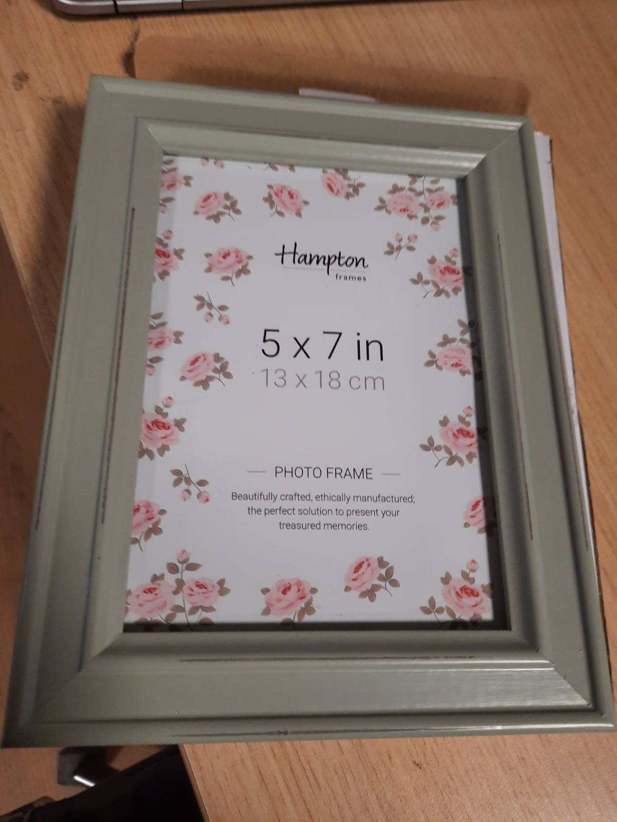 186452 - HAMPTON FRAMES Kornizë Fotografie, 13x18cm, Druri, Jeshile Sherebele, Dizajn Modern, Hapur nga Qelqi, e Montueshme në Mur