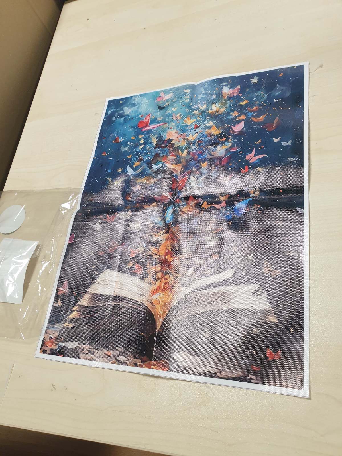 186696 - Dazzlewall Printim në Kanavacë me Flutura, Art Estetik Muri Vintage për Bibliotekë, Sallë Leximi, Dekor Dhome Gjumi, 30×40 cm, Pa Kornizë