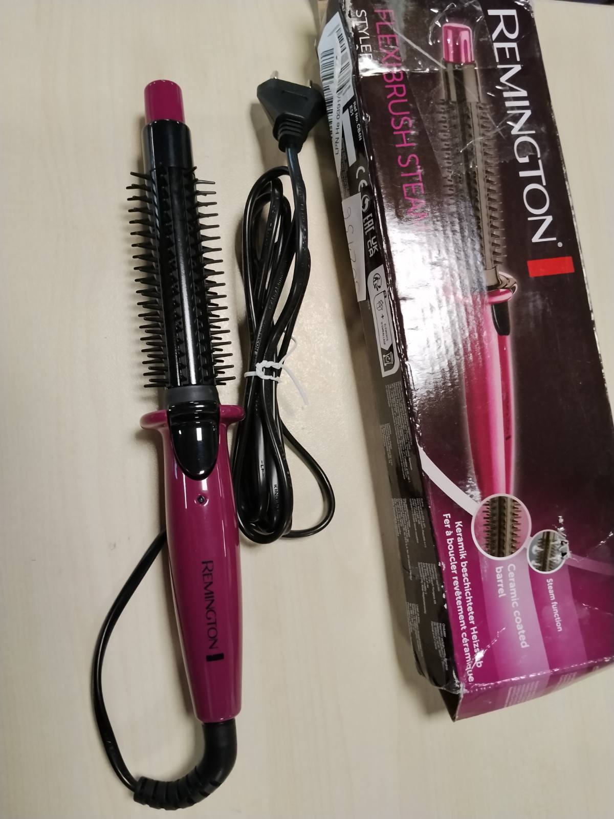 302136 - REMINGTON Steam Styler CB4N (Kaçurrela dhe Volum, me Funksion Avulli, Furçë e Rrumbullakët)