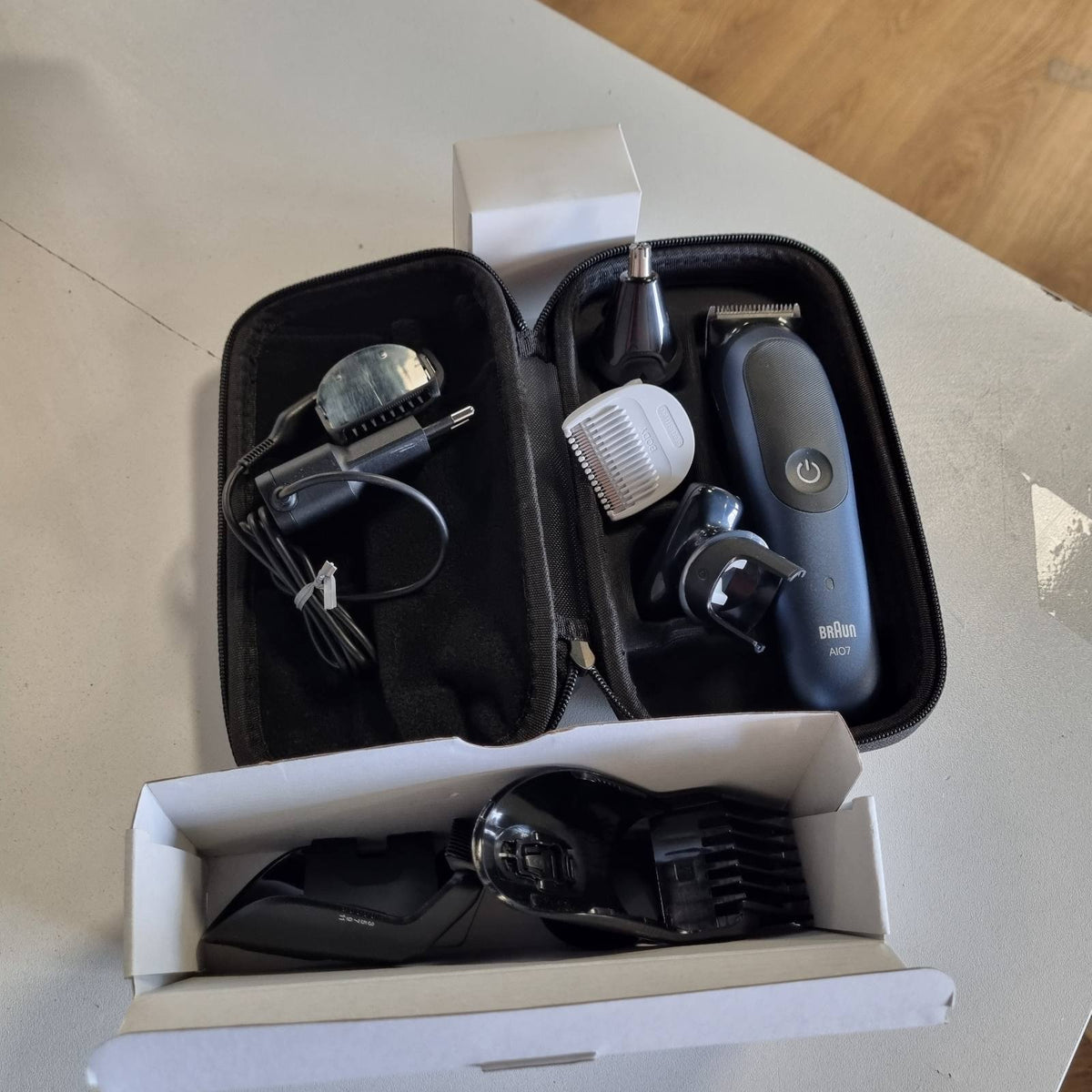 297905 - BRAUN Makinë prerëse elektrike për flokë për meshkuj, Seria 7 AIO7565 13-në-1, Blu