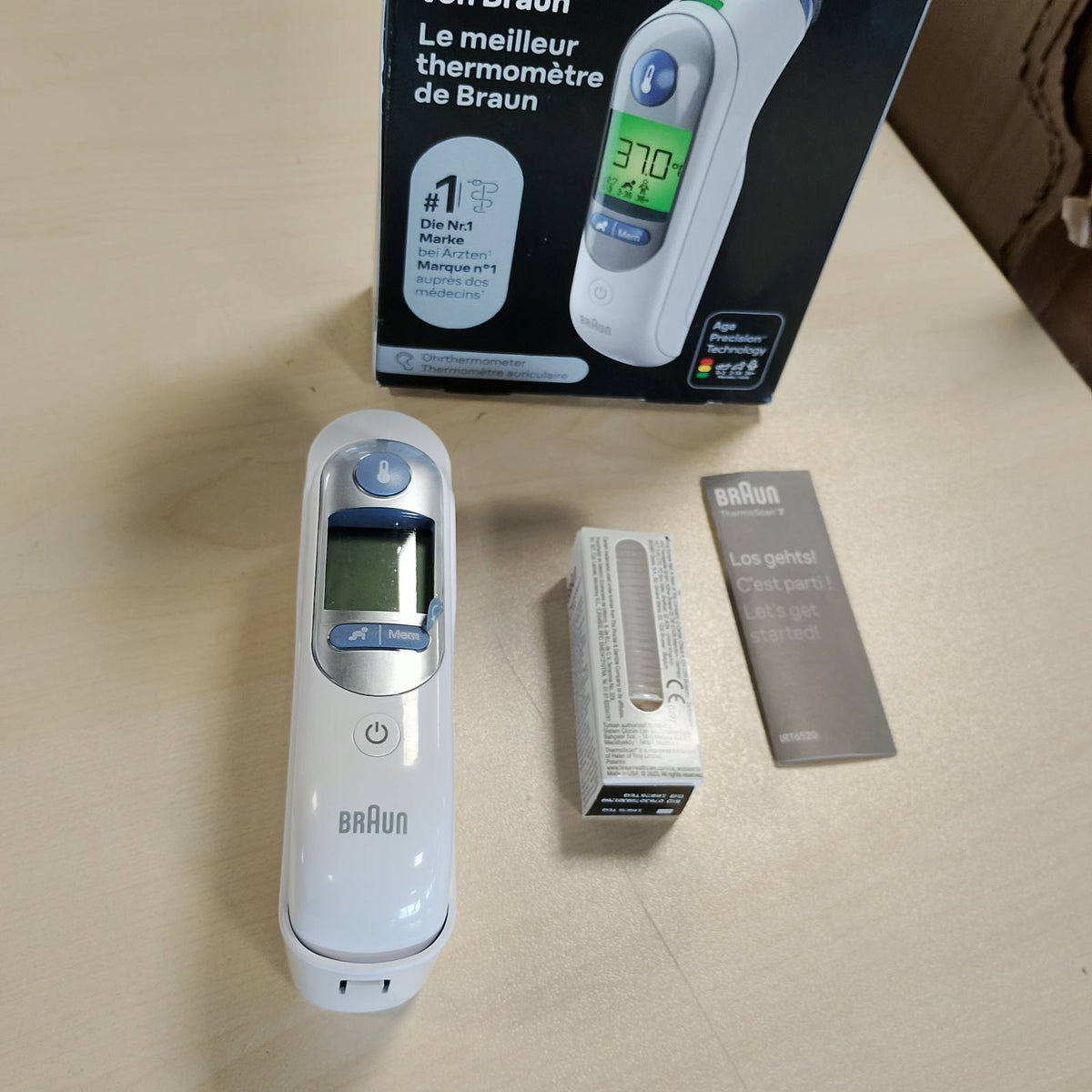 298107 - BRAUN Termometër veshi ThermoScan 7 BRAIRT6520 | Teknologjia e Precizionit Age | Ekran dixhital me kodim ngjyrash | Miqësor për foshnje dhe fëmijë të vegjël
