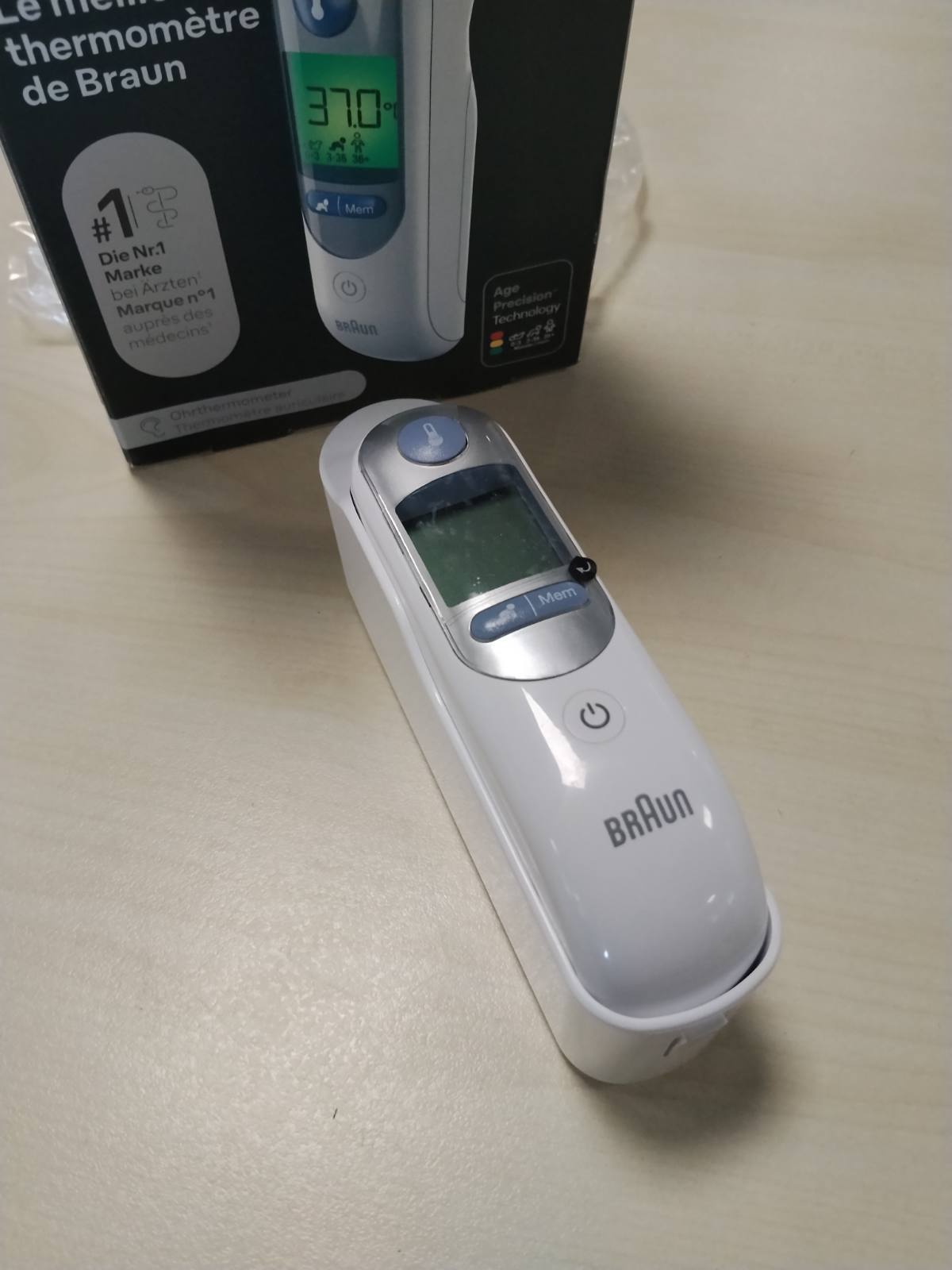 296793 - BRAUN Termometër veshi ThermoScan 7 BRAIRT6520, Teknologjia e Precizionit Age, Ekran dixhital me kodim ngjyrash, Miqësor për foshnje dhe fëmijë të vegjël