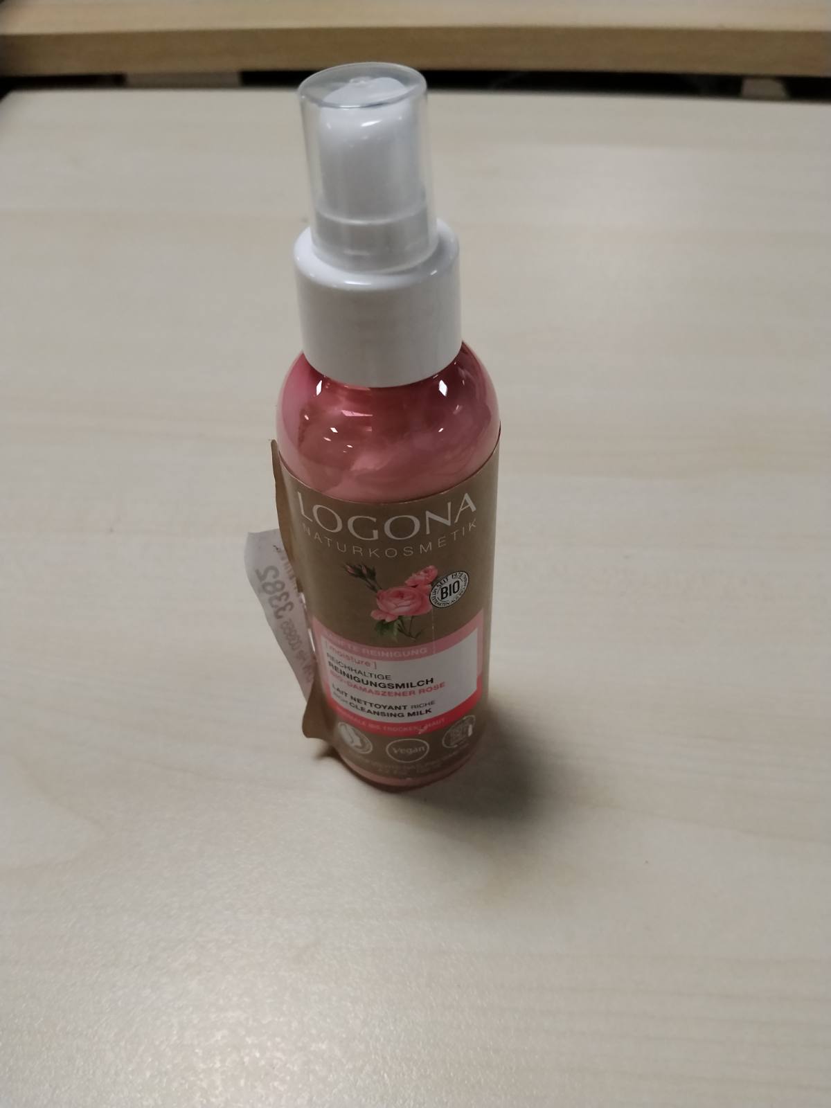 301219 - LOGONA Qumësht Pastrues i Pasur Organik me Trëndafil Damask Organik 125 ml, pastrim i butë dhe ushqyes për lëkurë normale dhe të thatë, natyral dhe vegan
