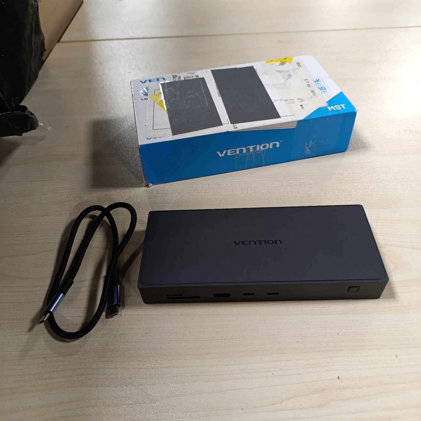 276092 - VENTION Stacion Dokimi USB C me Monitor të Dyfishtë 4K@60Hz, 7-në-1 për MacBook Pro/Air/Mini M1/M2/M3/M4 - 10Gbps USB-A/C, HDMI, DP, PD 100W, SD/TF, RJ45 - Gri