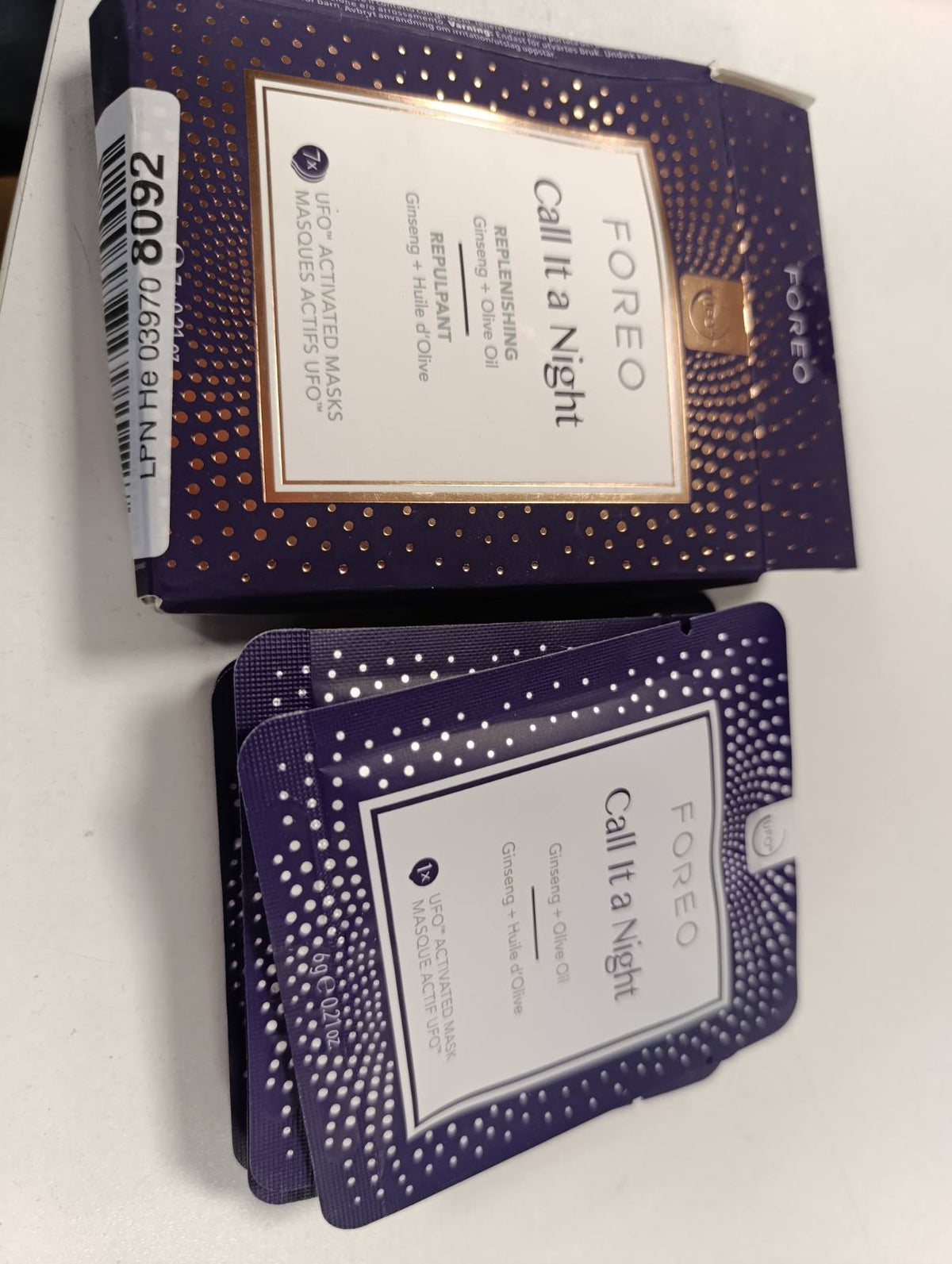 306932 - FOREO Mask për Fytyrën Call it a Night UFO, Pako me 7, për Tharje dhe Rrudha të Holla