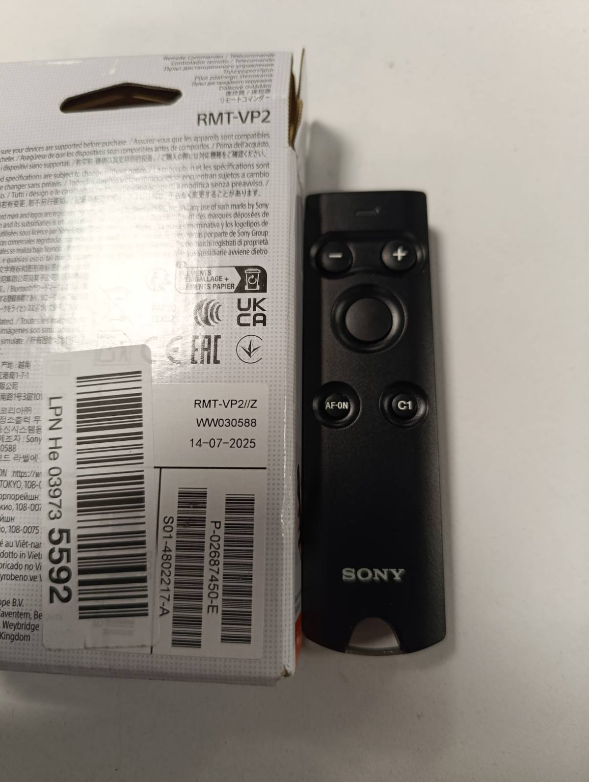 299199 - Sony RMT-P1BT Telekomandë Bluetooth e zezë (e pajtueshme me A6400, A7M3, A7RM3, RX100M7)