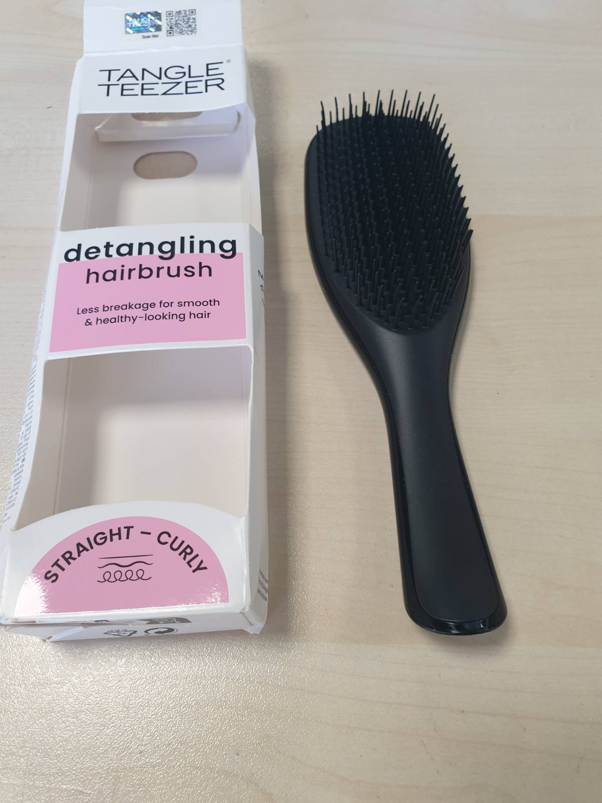 298677 - TANGLE TEEZER Furçë flokësh Ultimate Detangler - E zezë - Për flokë të lagur dhe të thatë - Qimet me dy nivele zvogëlojnë këputjen