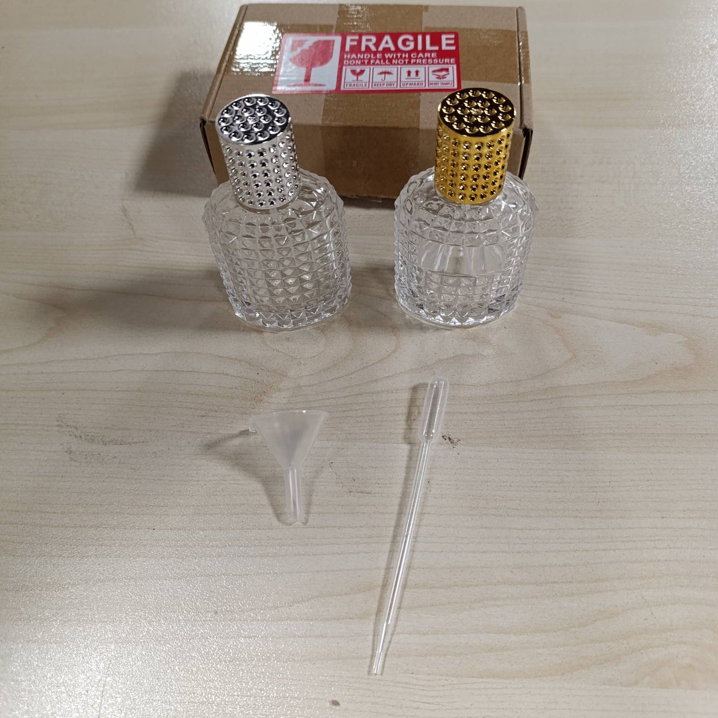 198762 - YSIMPLE Atomizues Shishesh Parfumi, Set 2 Copë, Shishe të Mbushshme për Udhtime, Kristal Bosh, për Gra dhe Vajza, Kapacitet 50ML