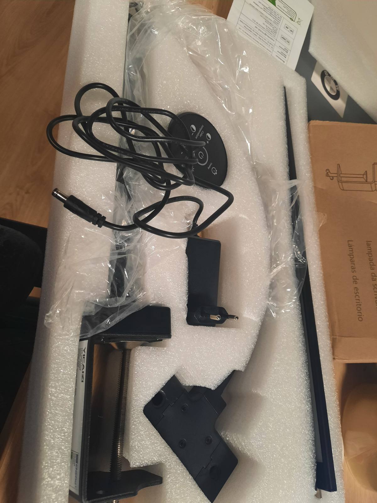183305 - YICAIZI Llambë Tavoline LED 24W me Kapëse - Llambë Leximi Swan 1500LM 80CM me Telekomandë dhe Portë Karikimi USB, e Zezë