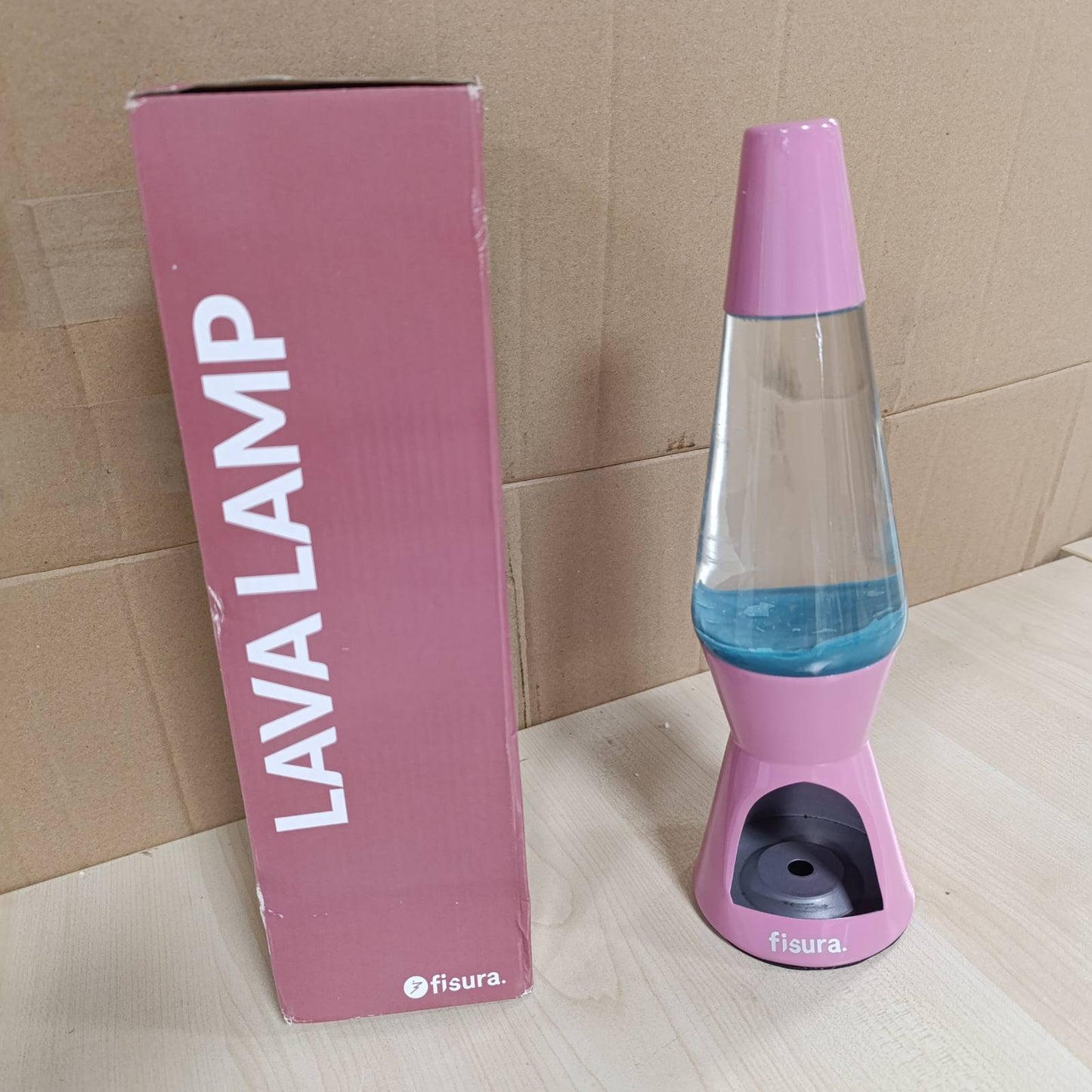 184824 - FISURA - Llambë Lave me Qiri, Pa Energji Elektrike, Rozë dhe Jeshile, Materiale Ekologjike, Madhësi 29cm x 8.5cm (Qiriu nuk përfshihet)