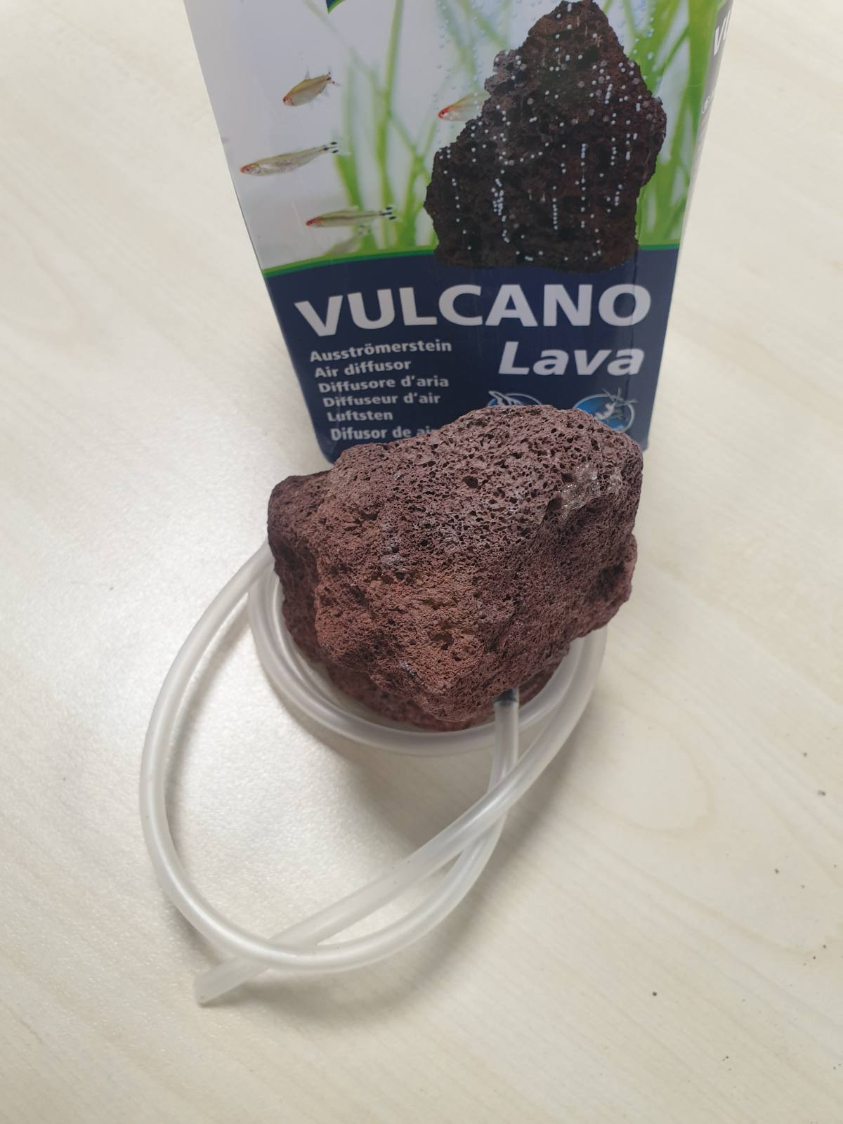 186641 - HOBBY VULCANO Gur Natyral i Ajrit, 11 x 8 cm, Gur Lave Unik Aksesor dekorativ dhe Difuzues Ajri për Akuarium, Furnizon Oksigjen për Akuariume dhe Terrariume