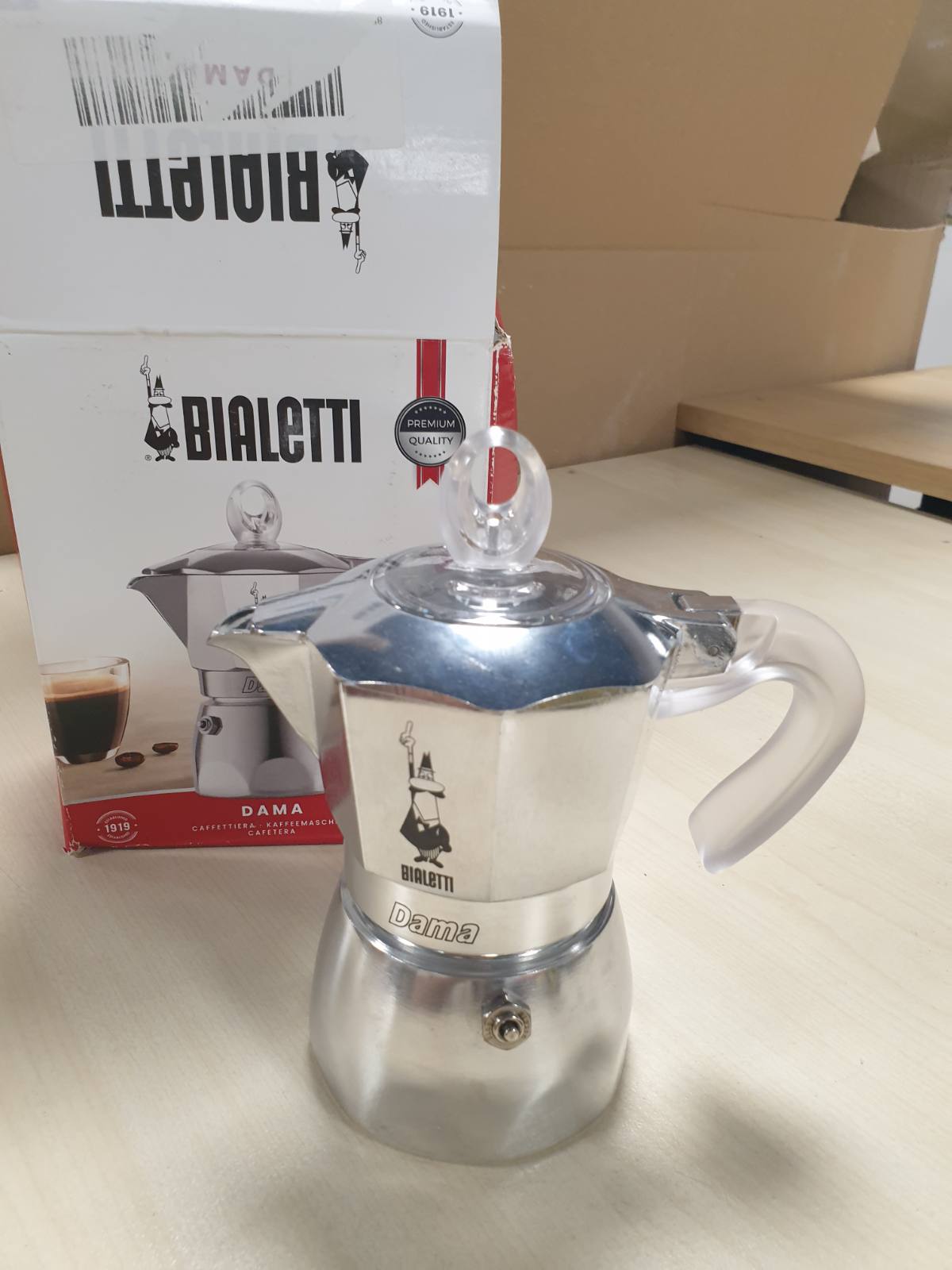 183852 - BIALETTI Makinë Kafeje Dama Pure Ice, Kapaciteti 3 Filxhanë (159ml), Materiali Alumini, Jo e Përshtatshme për Induksion