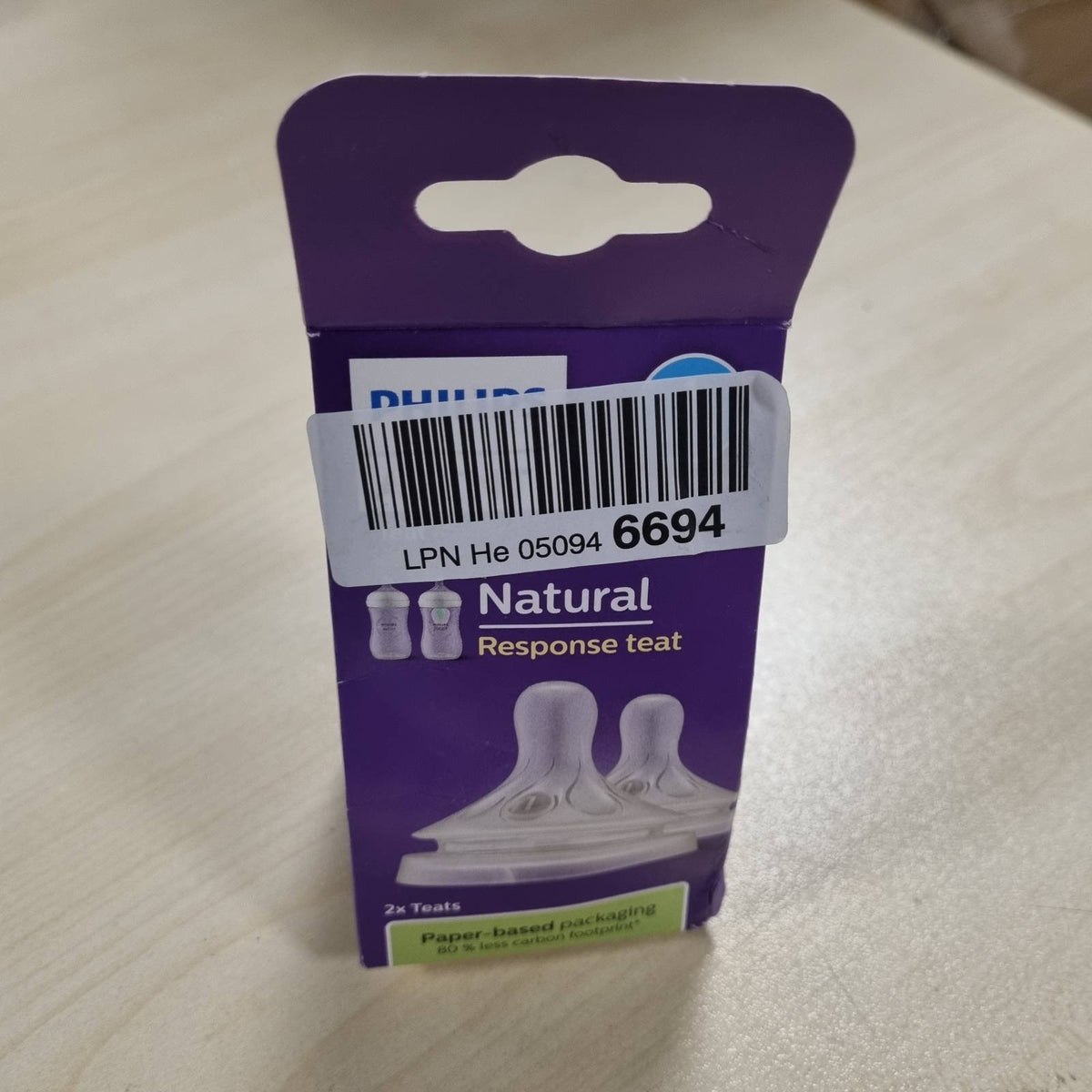 301400 - PHILIPS AVENT - Thitha Natural Response - 2 thitha, shpejtësi rrjedhjeje 1, për të porsalindur nga 0 muaj, pa BPA (Modeli SCY961/02)
