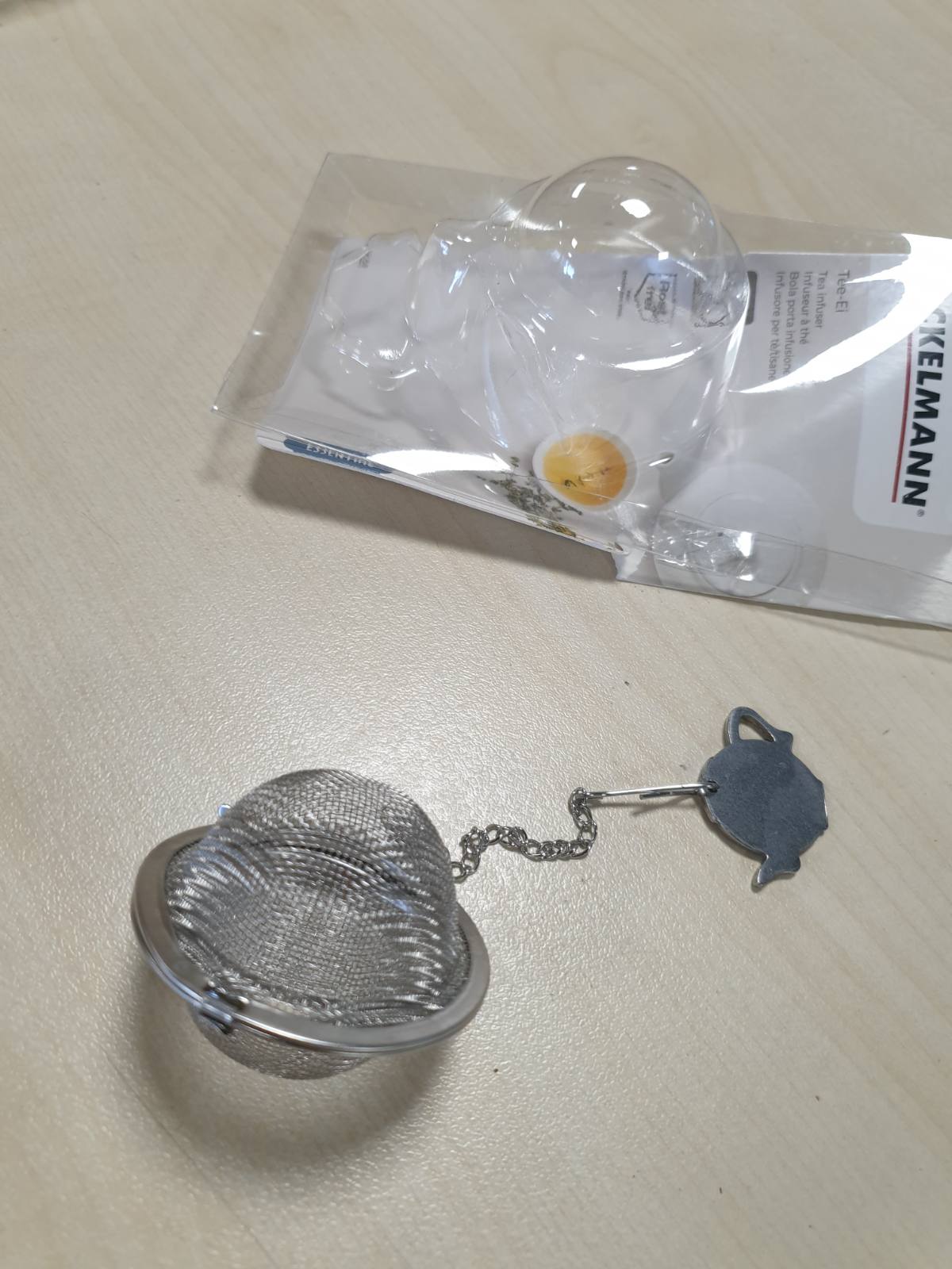 163054 - FACKELMANN ESSENTIAL Infuzues Çaji, Materiali: Çelik Inox i Lartë Cilësi, Argjendi, i Përshtatshëm për Lavastovilje