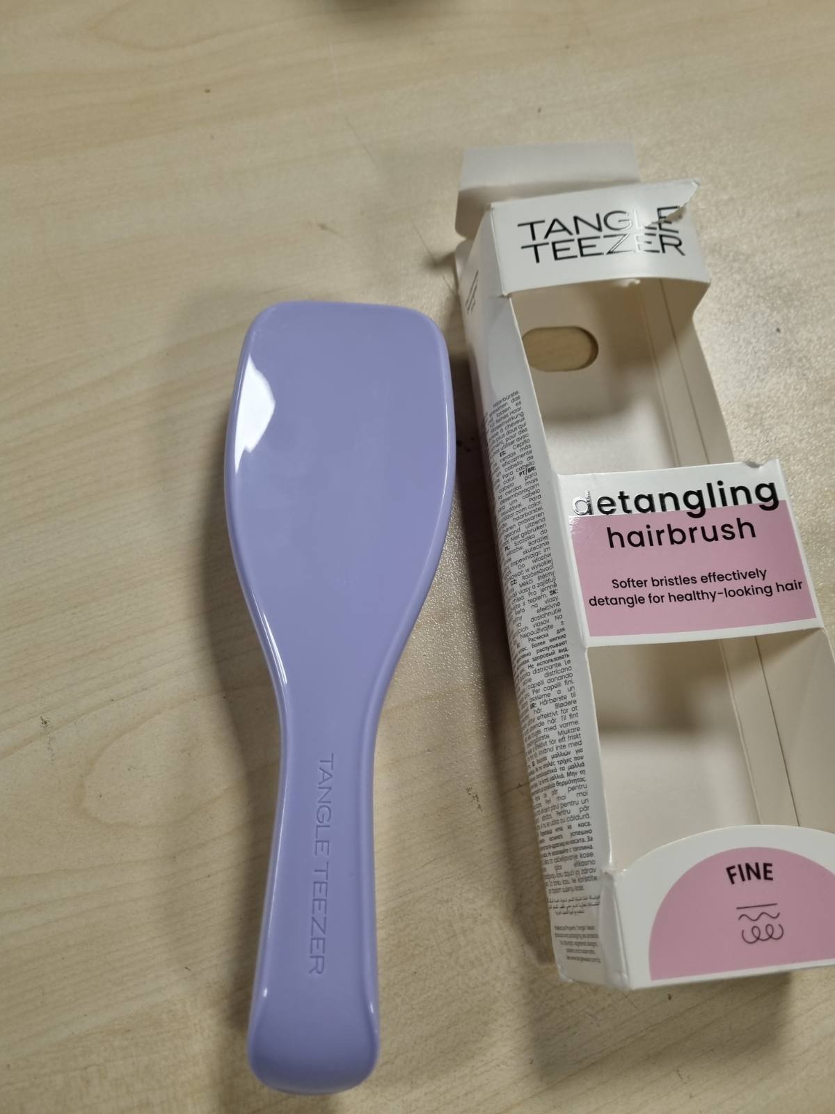 307960 - TANGLE TEEZER Furçë flokësh Ultimate Detangler për flokë të lyer, të hollë dhe të hollë, Qime të buta me dy nivele, zvogëlon këputjen dhe tërheqjen, e butë për flokë të ndjeshëm, Vjollcë