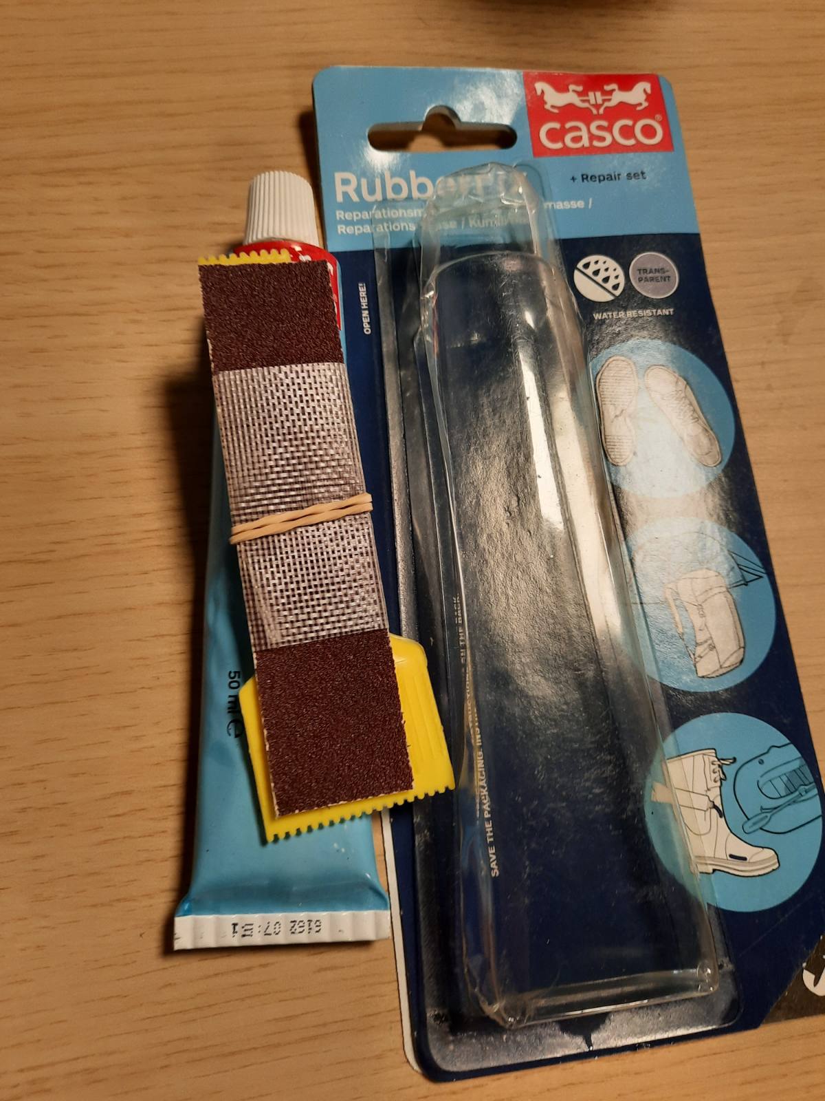 314784 - SIKA Pastë pa tretës për riparim, mbrojtje dhe vulosje, Casco RubberFix transparente, ngjitje e mirë në shumë materiale, përmbajtje e lartë tharjeje