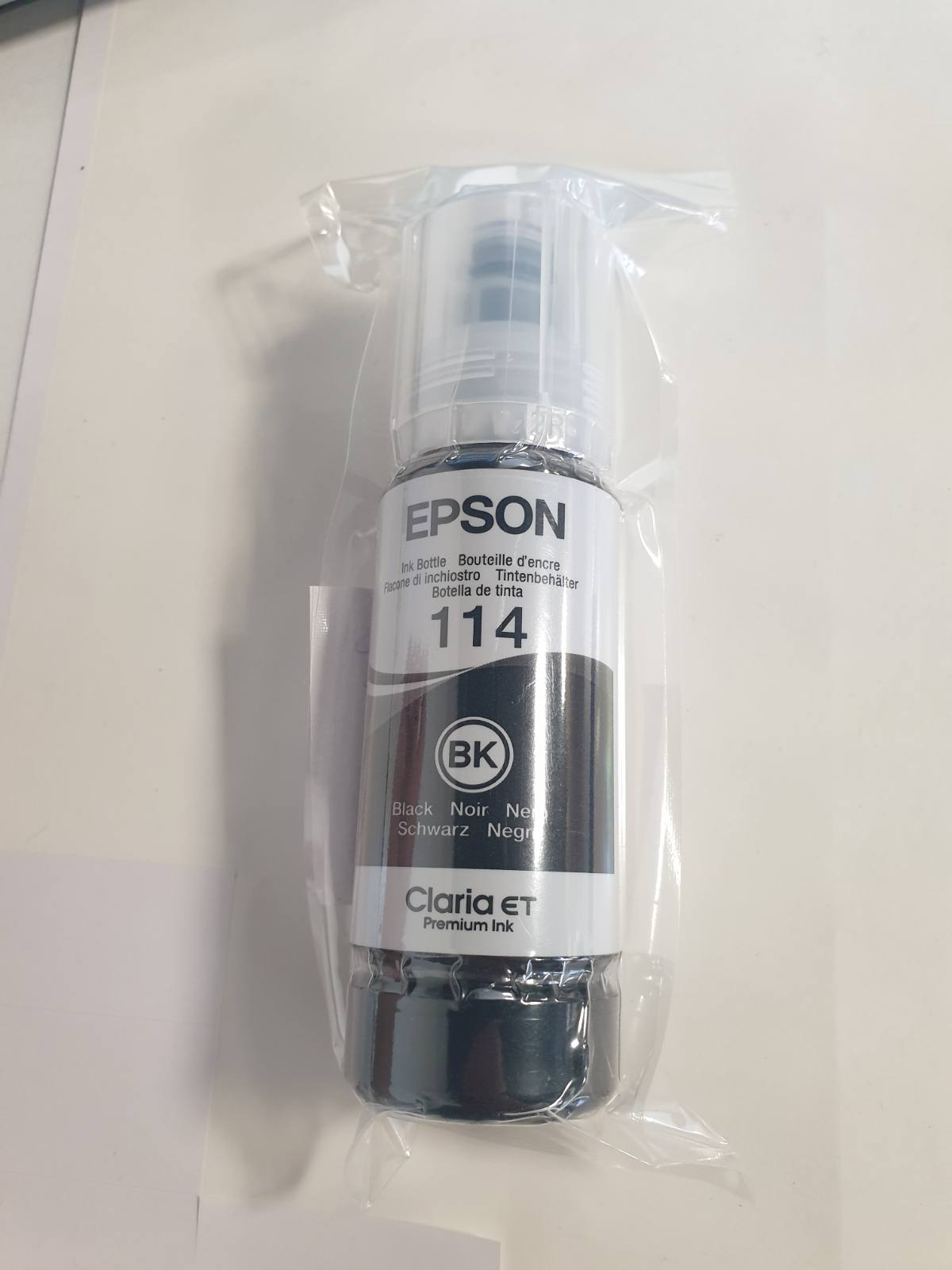 320277 - EPSON Shishe boje EcoTank 114, E zezë, Rendiment deri në 6,700 faqe, Pajtueshme me ET-8500/ET-8550