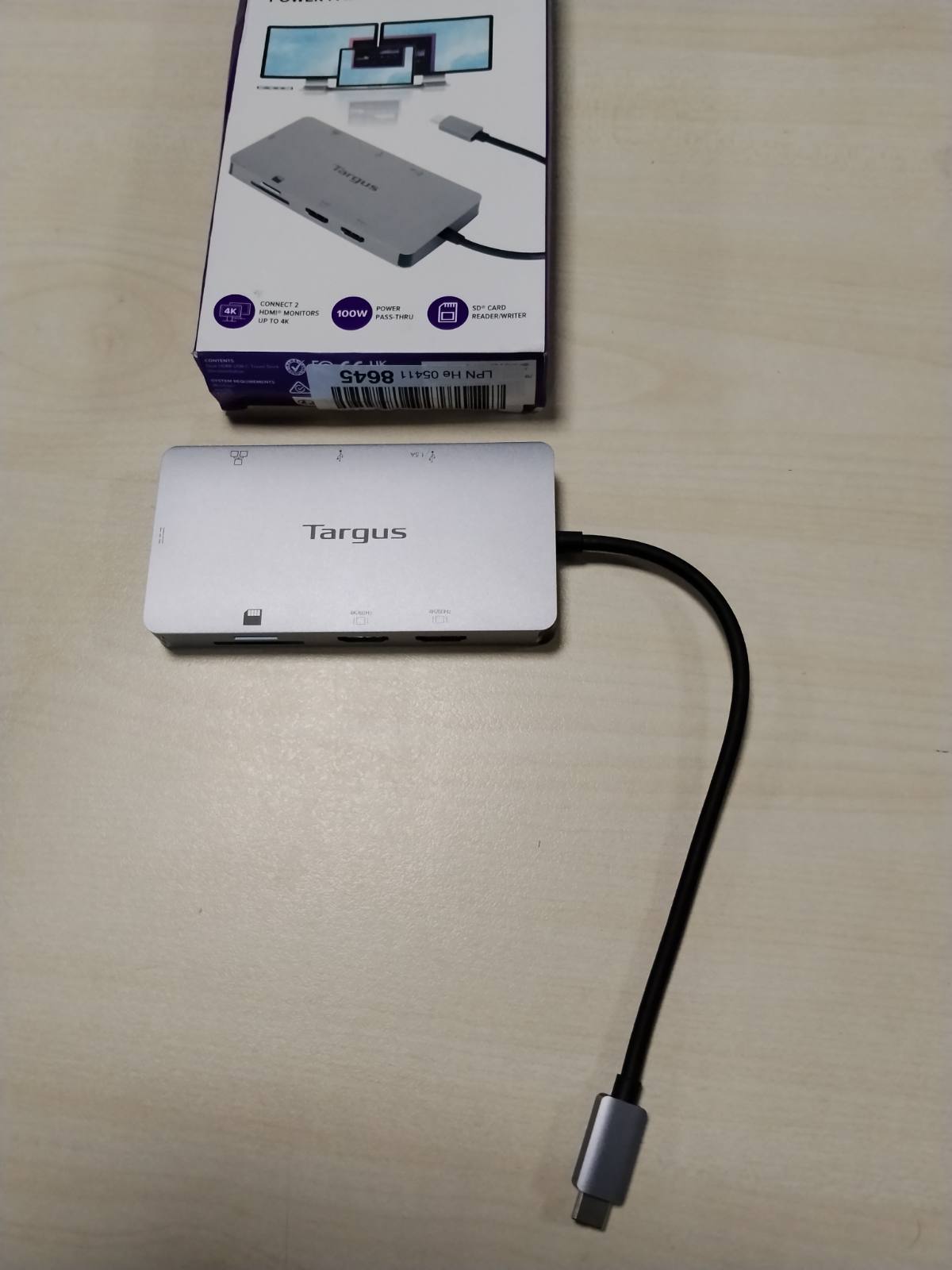 299068 - TARGUS DOCK423EU, Stacion rryme USB-C me dy HDMI 4K, Stacion lidhjeje për përdorim të zakonshëm, Hub USB i pajtueshëm me Windows, macOS, Chrome OS, Linux – Noir