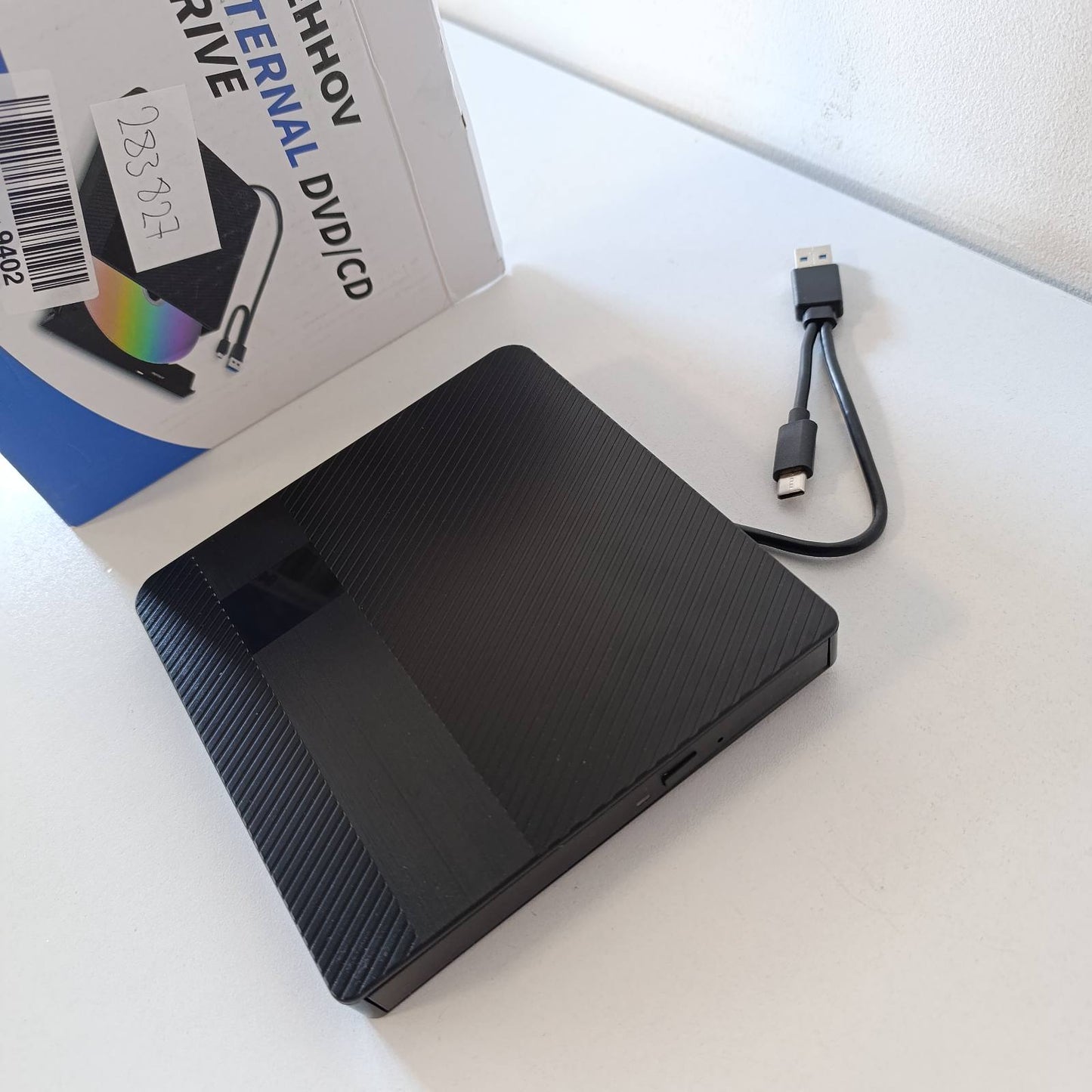 320167 - NJËSI E JASHTME CD/DVD BNEHHOV ME USB 3.0 TYPE-C, DJEGËS DVD I JASHTËM, NJËSI PORTATIVE CD/DVD +/-RW PËR LAPTOP, KOMPJUTER DESKTOP DHE MAC OS, PËR MACBOOK, WINDOWS 11/10/8/7/XP, SISTEM OPERATIV LINUX