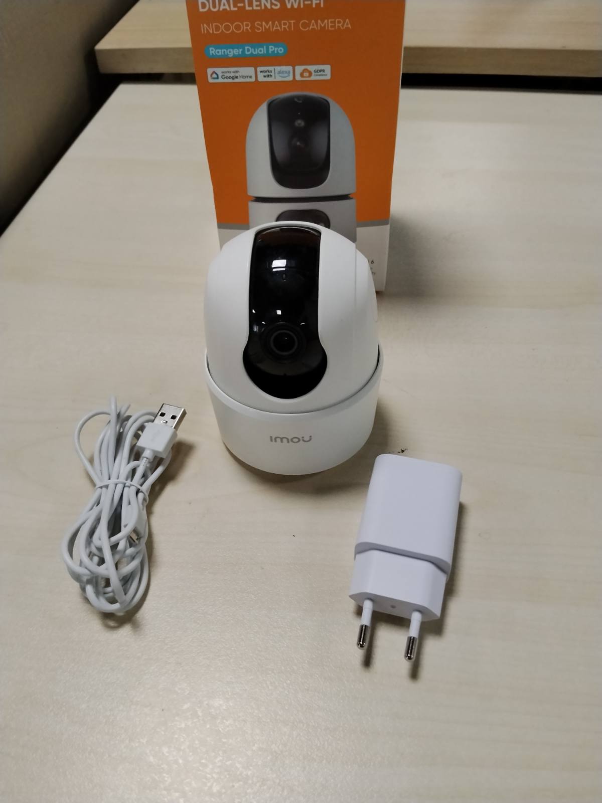 295649 - KAMERA SIGURIE IMOU 4K (4MP+4MP) ME DY LENTE WIFI PËR BRENDESORE, 2.4G/5GHZ WIFI, SHIKIM ME NGJYRA NATËN, ZBUKIM PERSONI/KAFSHËSH SHTËPIAKE, GJURMIM INTELIGJENT, E PËRPUTHSHME ME ALEXA PËR FOSHNJE/QEN/SHTËPI