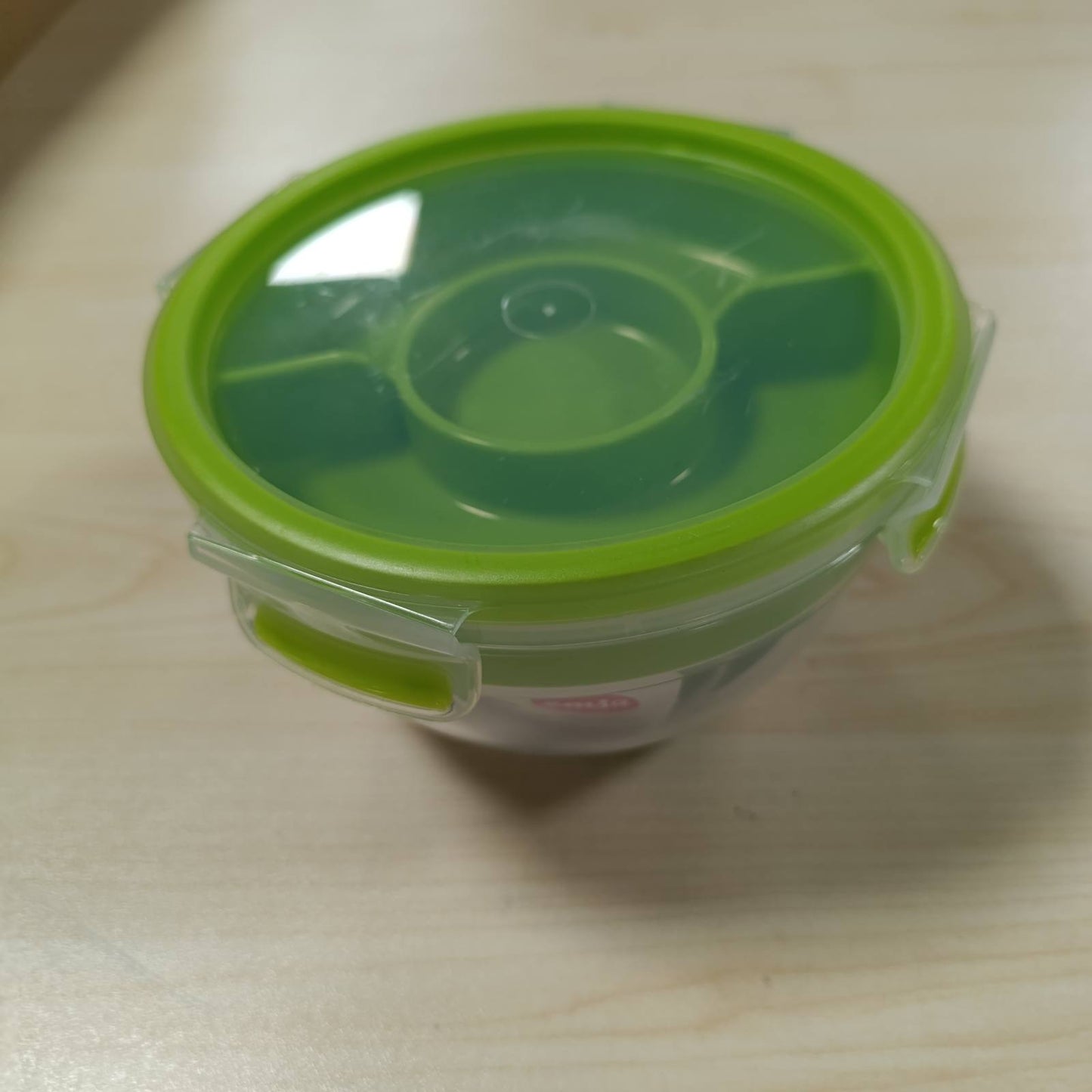 294380 - Kuti sallate EMSA Clip & Go, 1 L, 100% e papërshkueshme nga rrjedhjet, me vulë freskie, transparente, jeshile e çelët