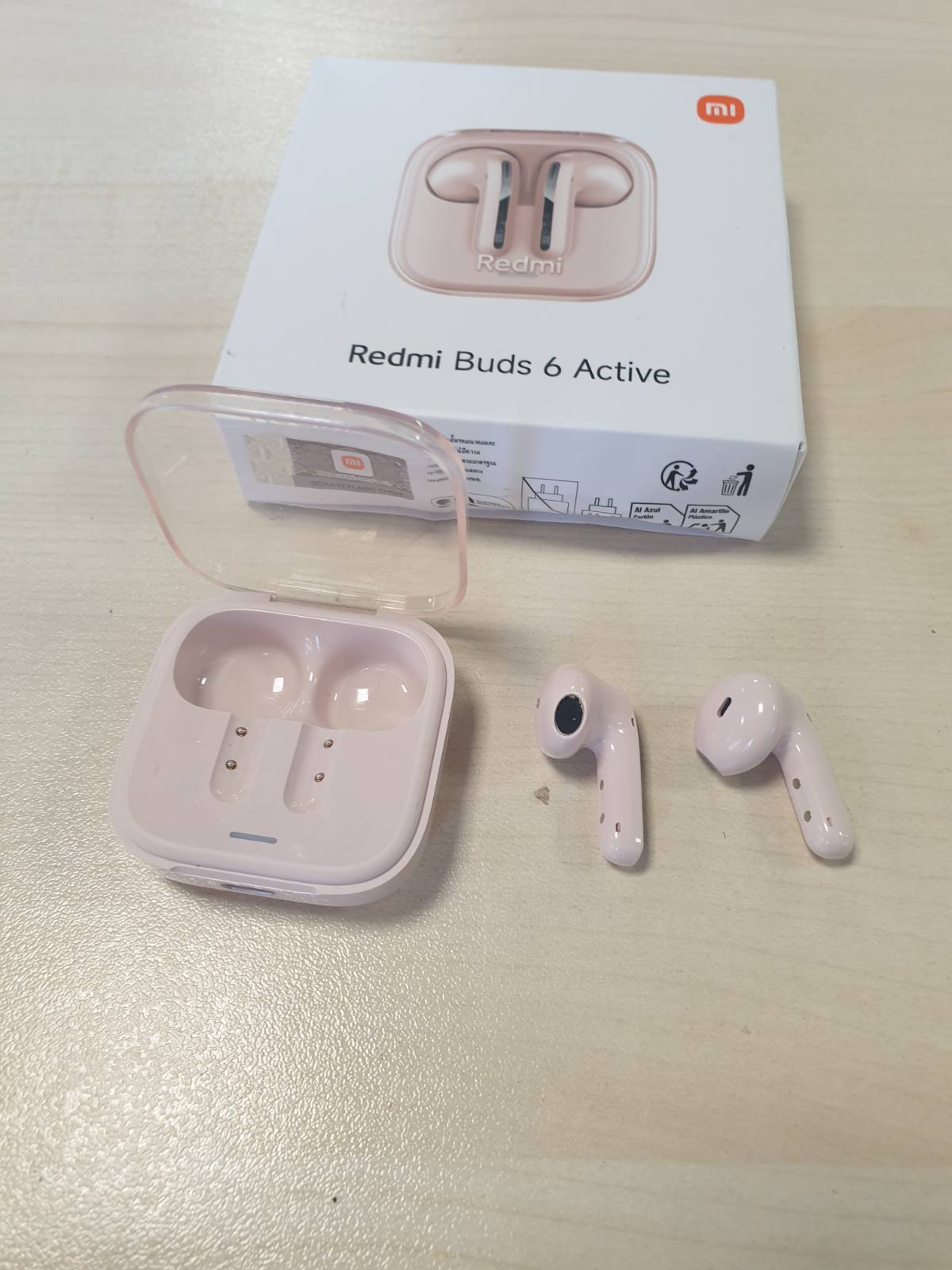 296179 - XIAOMI REDMI BUDS 6 ACTIVE, Kufje Bluetooth pa tel, Drajverë 14.2 mm, Ulje e zhurmës së mikrofonit të dyfishtë, Deri në 6 orë+30 orë kohë luajtjeje, IPX4 rezistente ndaj ujit, Ngjyrë: Rozë