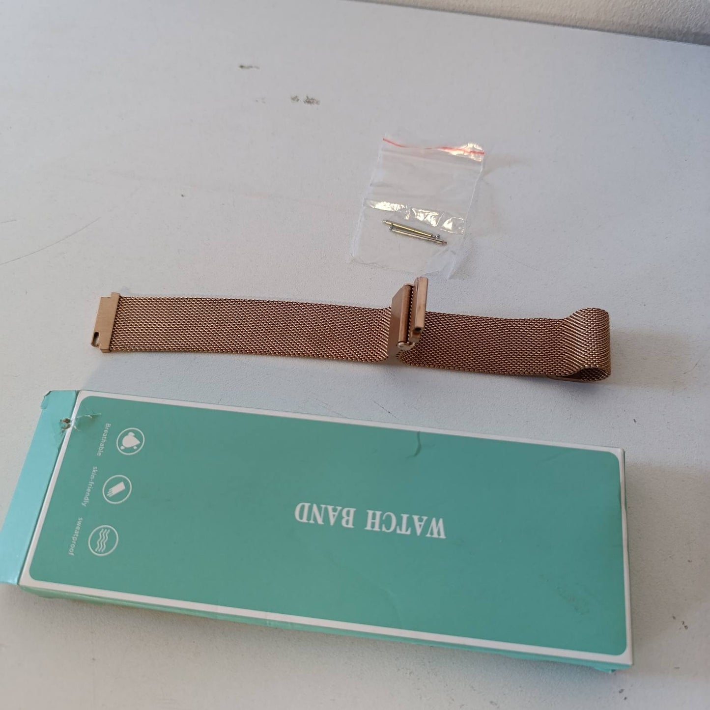 277133 - PINNWAA Rrip ore metalik 18/20/22 mm, dizajn i dyfishtë magnetik, çelik inox, me lëshim të shpejtë, byzylyk zëvendësues (18 mm, ari rozë)