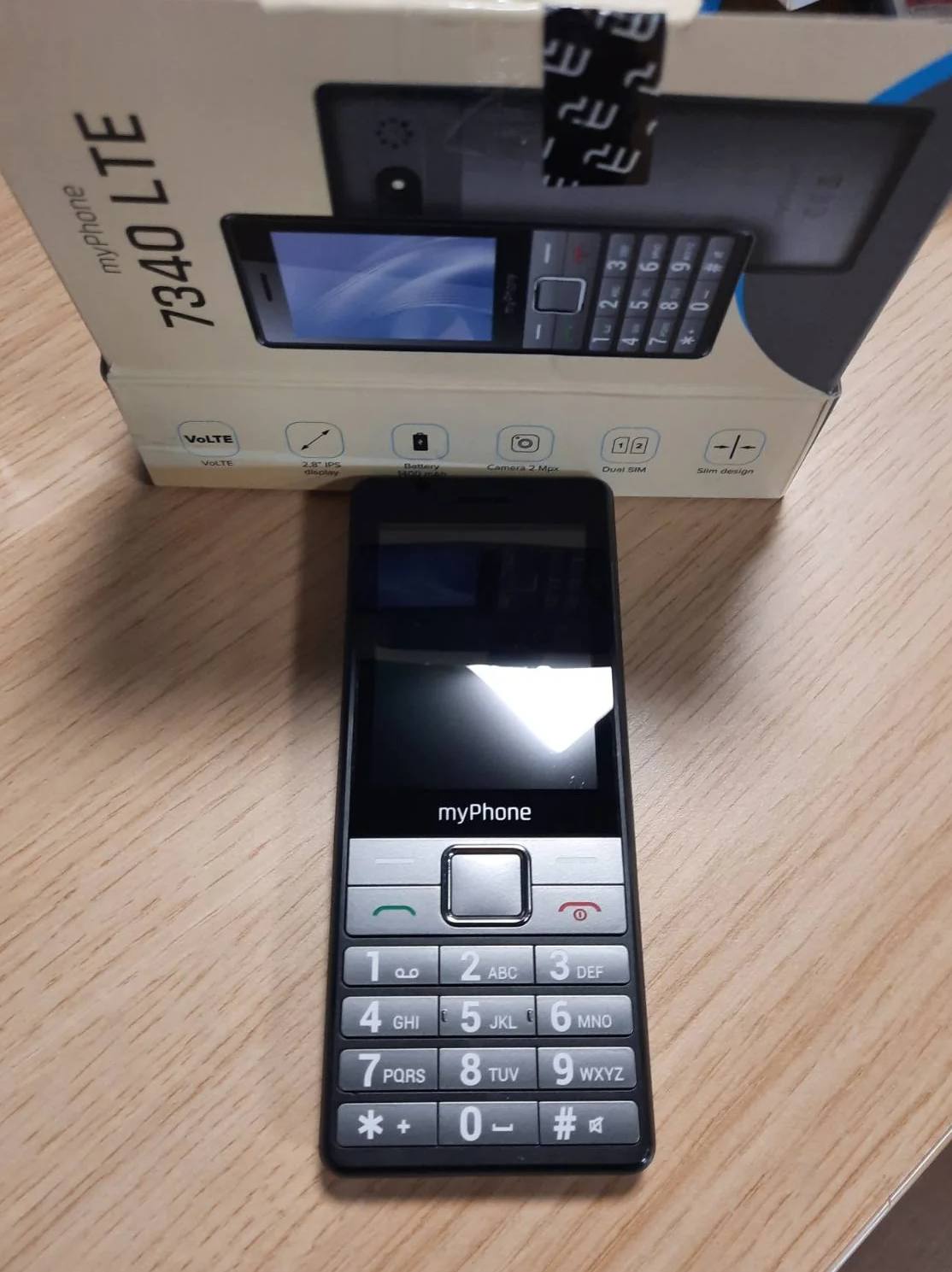 292529 - myPHONE 7340 LTE për të moshuar, Telefon me tastierë 4G, Ekran i madh, Dy karta SIM, Jetëgjatësi e mirë e baterisë