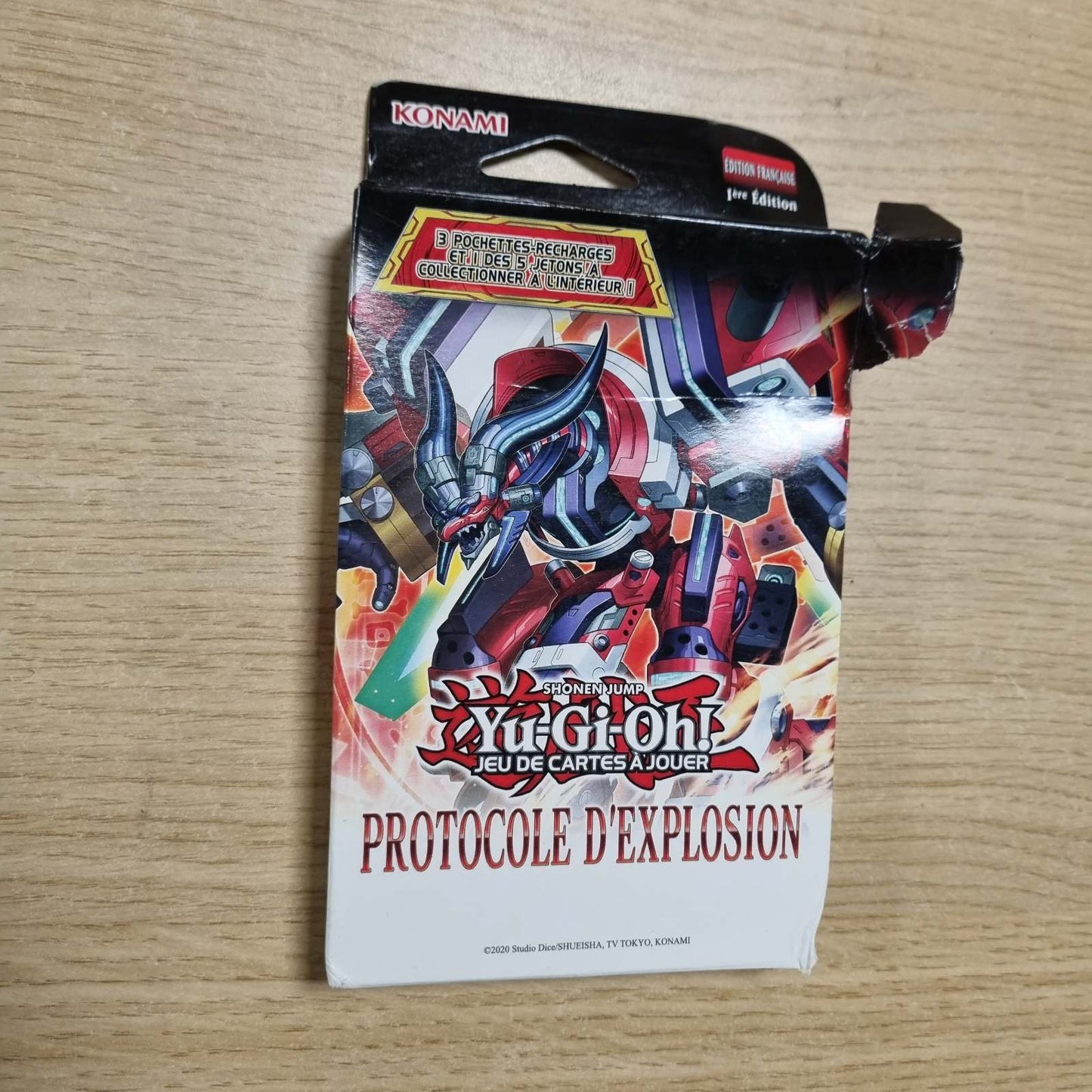 294018 - YU-GI-OH! Protokolli i Shpërthimit 3-Paketë Përforcuese, 28 Karta, 1 Kartë Ekskluzive Token, Mosha 6+, Edicioni Francez