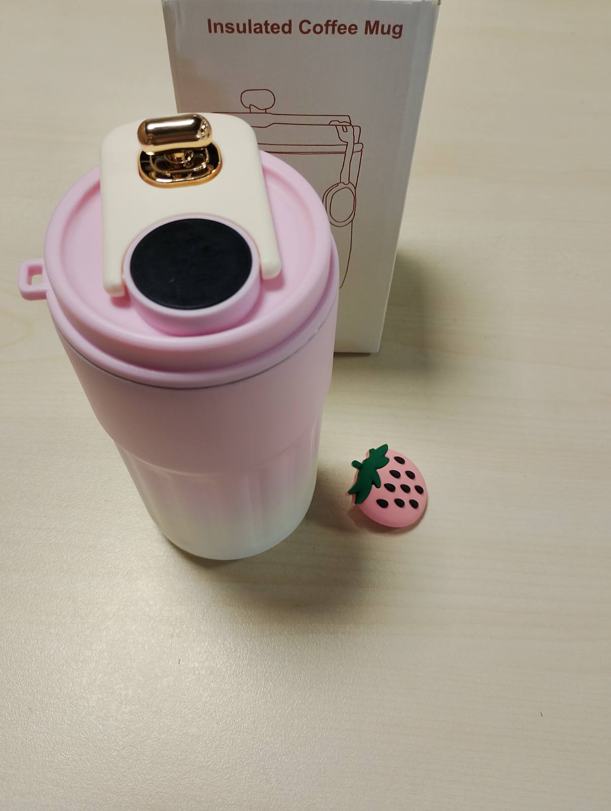 293824 - HOMEALEXA Gotë kafeje, termos me ekran dixhital, shishe udhëtimi 410ml, çelik inox 316, termos me vakum i izoluar, kapak i papërshkueshëm nga uji