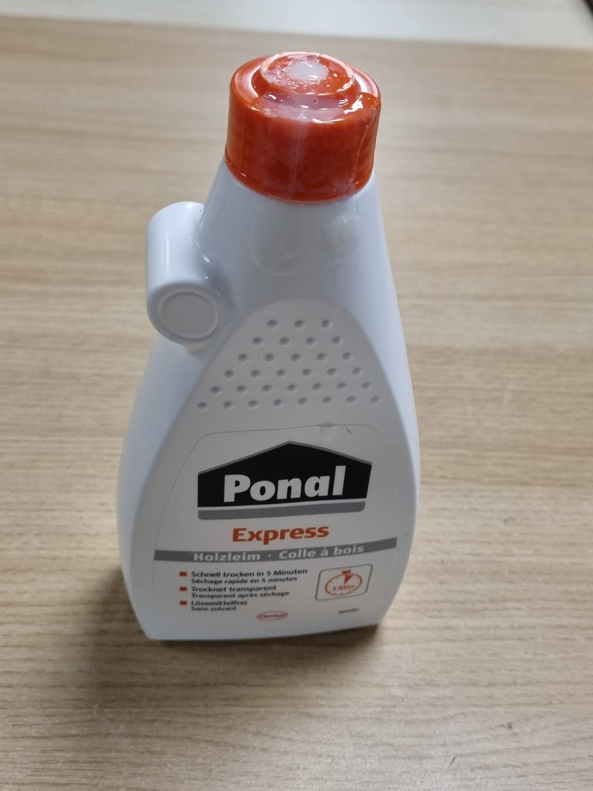 294353 - PONAL - Ngjitës druri transparent dhe me tharje të shpejtë për projekte ngjitjeje dhe artizanati shumëfunksionale, ngjitës i papërshkueshëm nga uji në një shishe praktike, 1 x 550g