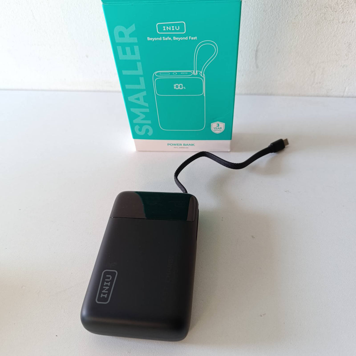 295921 - INIU Bankë energjie 45W, ultra e vogël 20000mAh me kabllo të integruar USB-C