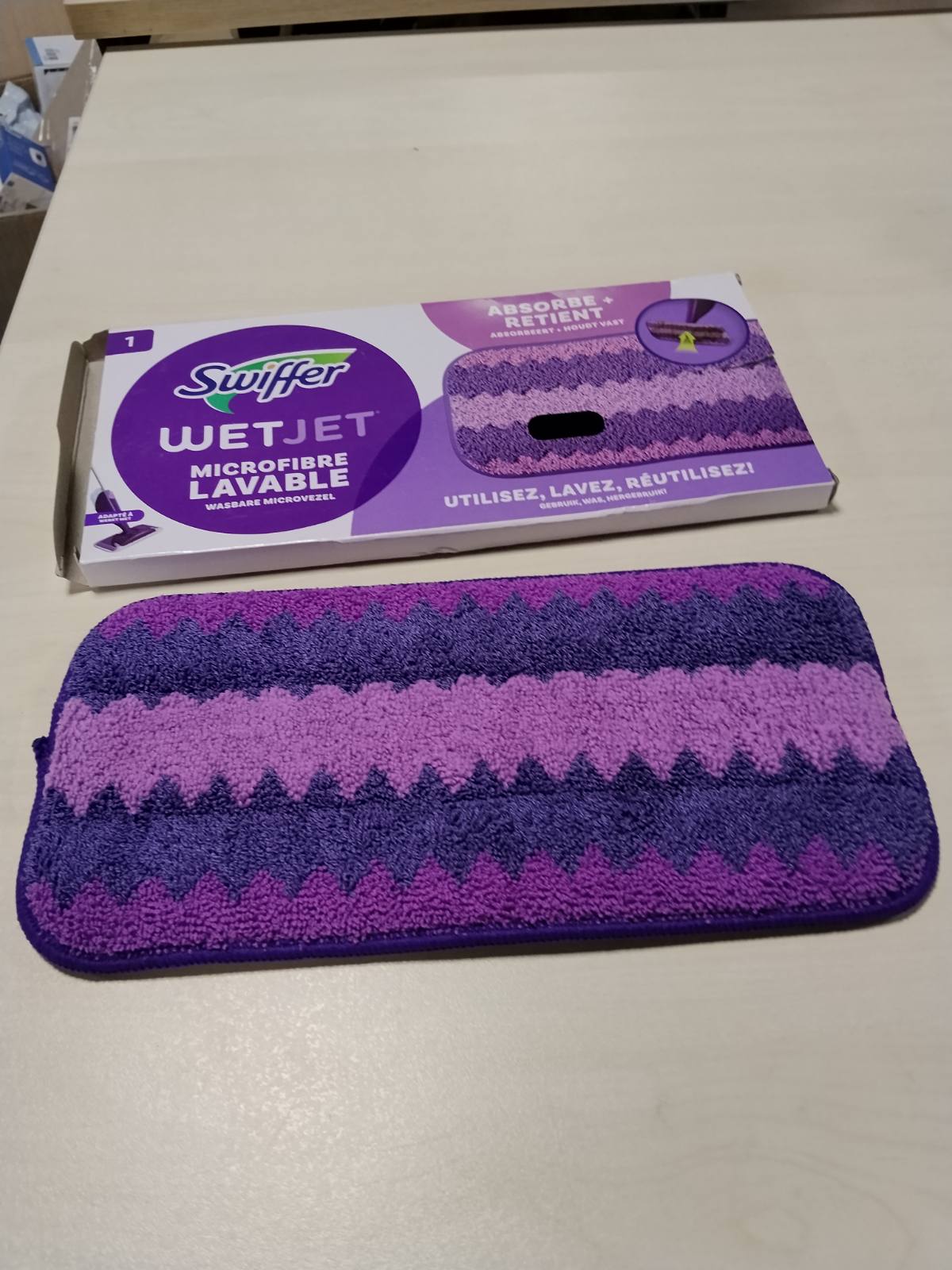 301291 - SWIFFER - Leckë e larëshme me mikrofibër WetJet - E ripërdorshme dhe e larë në lavatriçe - Për shumë sipërfaqe