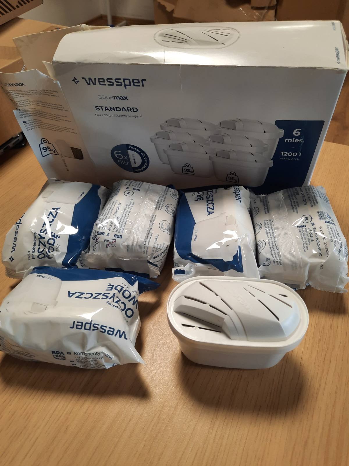 277543 - WESSPER Fishek filtri uji, filtër me karbon të aktivizuar dhe rrëshirë shkëmbimi jonik, kunj shtesë i pajtueshëm me kana Brita, filtër zëvendësues për kana nga Dafi, Wessper, Aquaphor, Philips - 6 copë