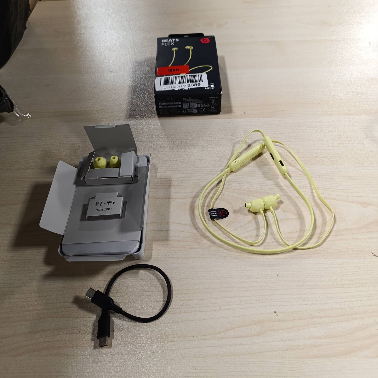 276341 - BEATS Kufje Flex për në vesh, Çip Apple W1, Bluetooth Klasa 1, 12 orë riprodhim, pa tel, Yuzu e verdhë
