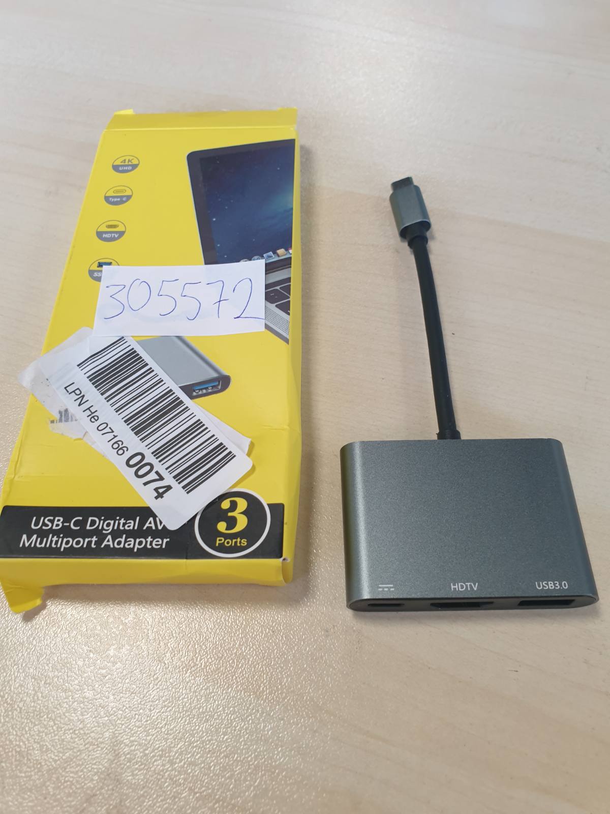 305572 - Përshtatës USB-C në HDMI, Qendër Dixhitale AV me Shumë Porta USB-C me 4K HDMI, USB 3.0 dhe 100W PD, për MacBook Pro/Air, iPad Pro/Air, Samsung, Surface, HP