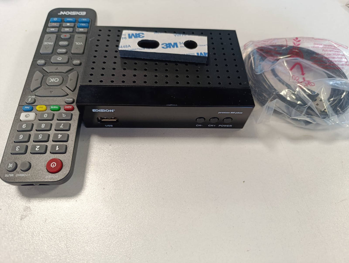 309936 - EDISION Marrës Satelitor Proton S2 Plus Full HD FTA, Telekomandë Comfort 2-në-1, DVB-S2, HDMI, SCART, S/PDIF, USB, LAN, Mbështetje USB WiFi, Lista e programeve gjermane e parainstaluar