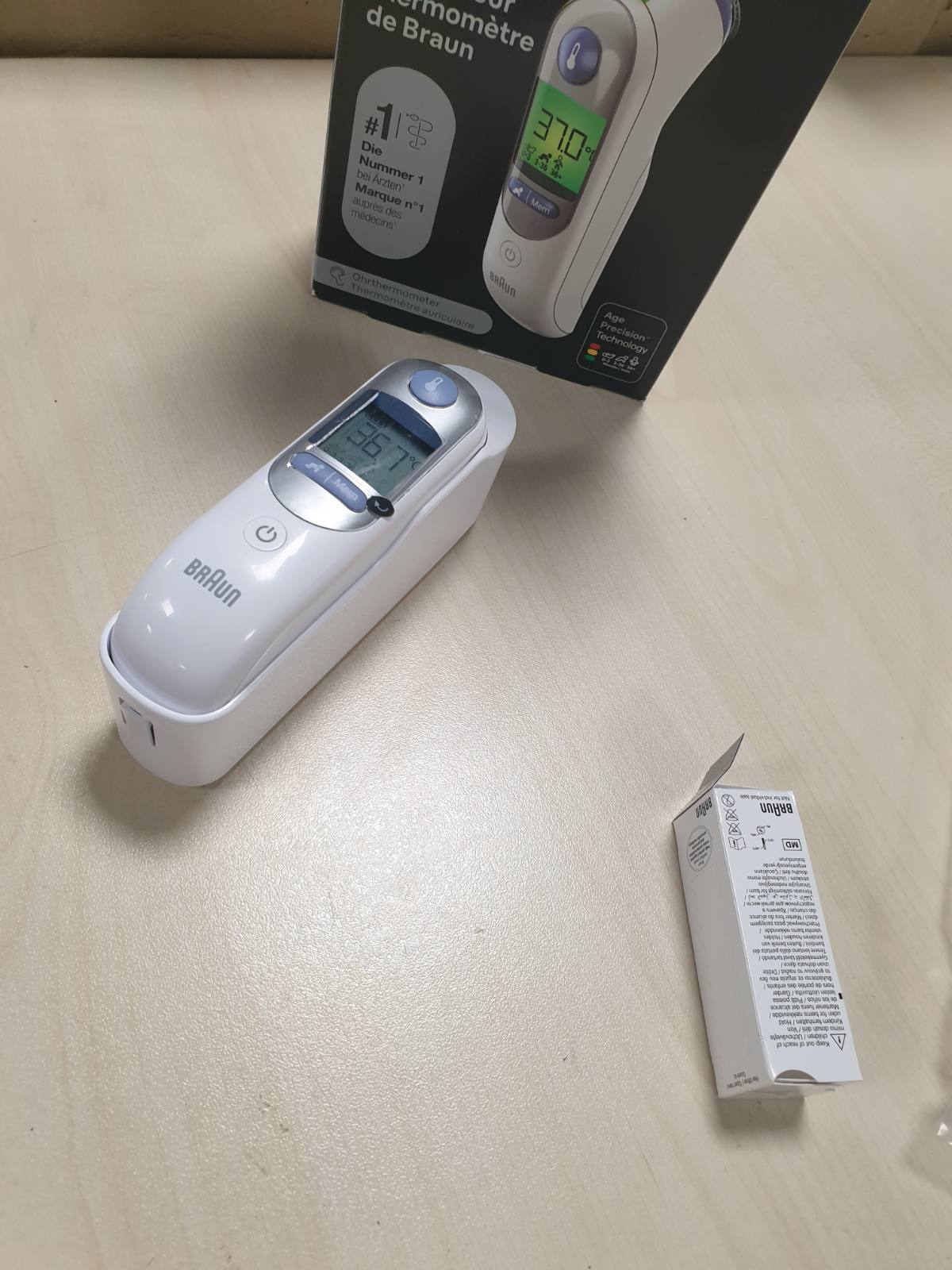 275131 - BRAUN ThermoScan 7 BRAIRT6520 Termometër veshi, Teknologjia e Precizionit Age, ekran dixhital me kodim ngjyrash, miqësor për foshnje dhe fëmijë
