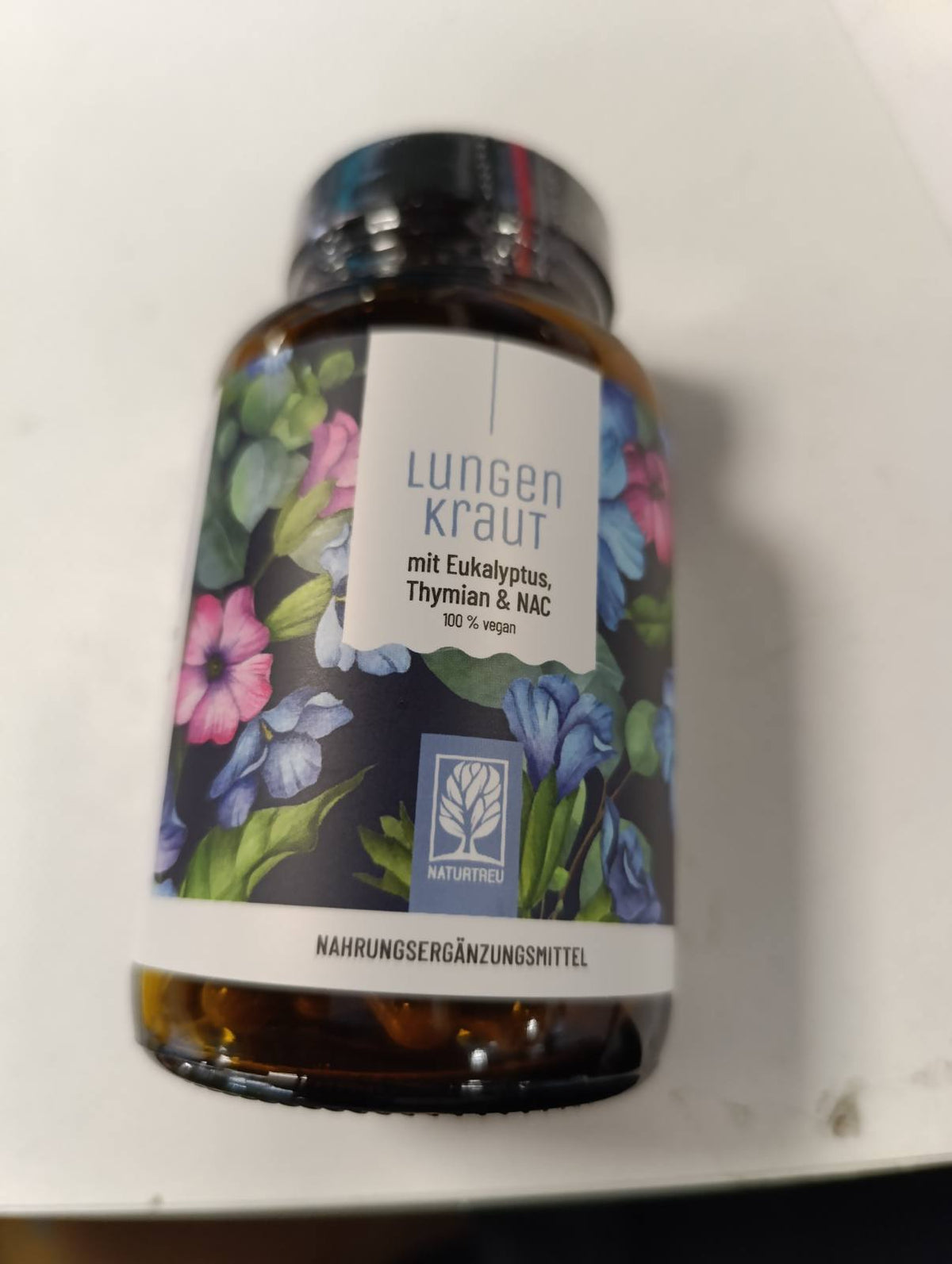 300784 - NATURTREU Kapsula Mushkërish 3000 mg - Dozë ditore me trumzë, eukalipt, NAC, vitaminë B2, vegane, e testuar në laborator