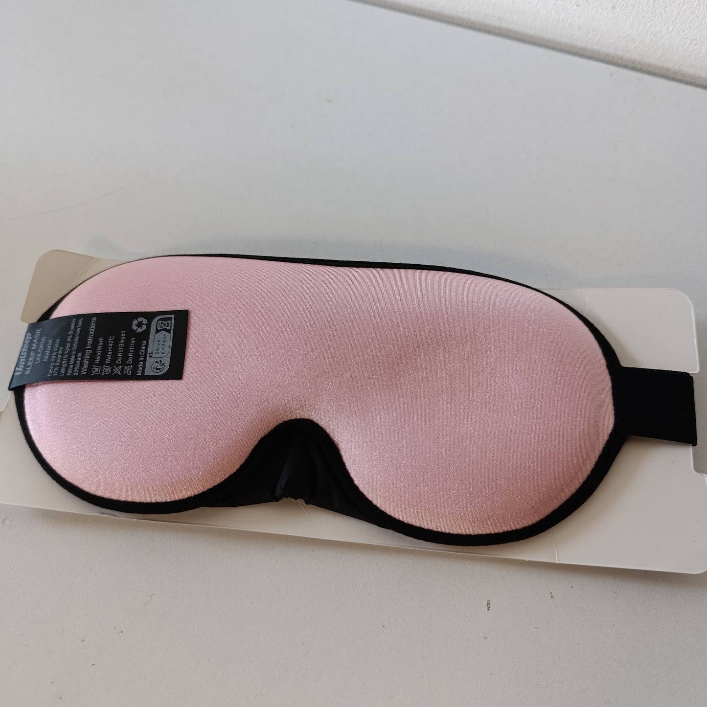 275954 - UMISLEEP Maska e Gjumi 3D për Burra dhe Gra - 100% Bllokim i Dritës - Rrip i Rregullueshëm - Pesha 120g - Rozë
