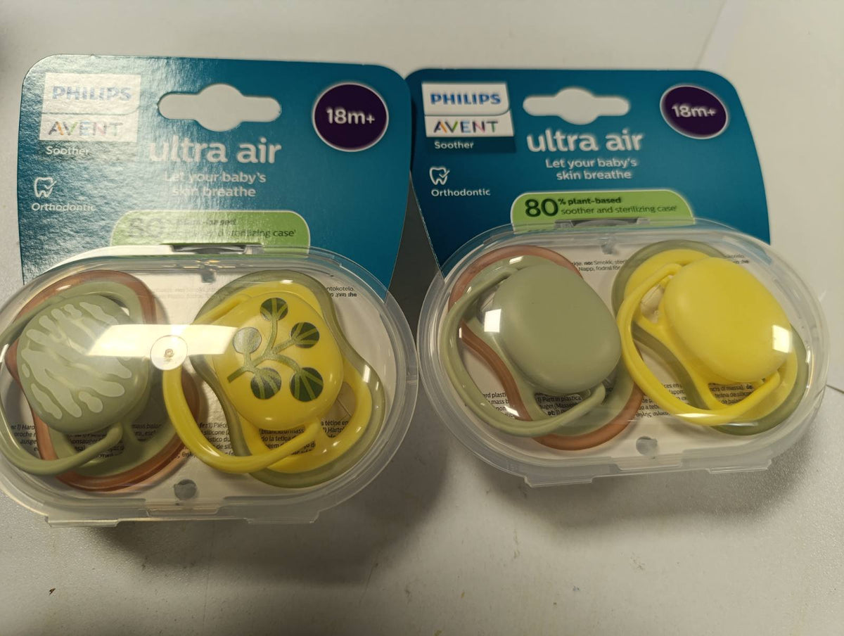 300980 - Philips Avent Biberonat Ultra Air, dizajn anatomik, për foshnje 18 muajsh e lart, thithë silikoni e butë, pa BPA, pako me 4 copë, SCF349/55