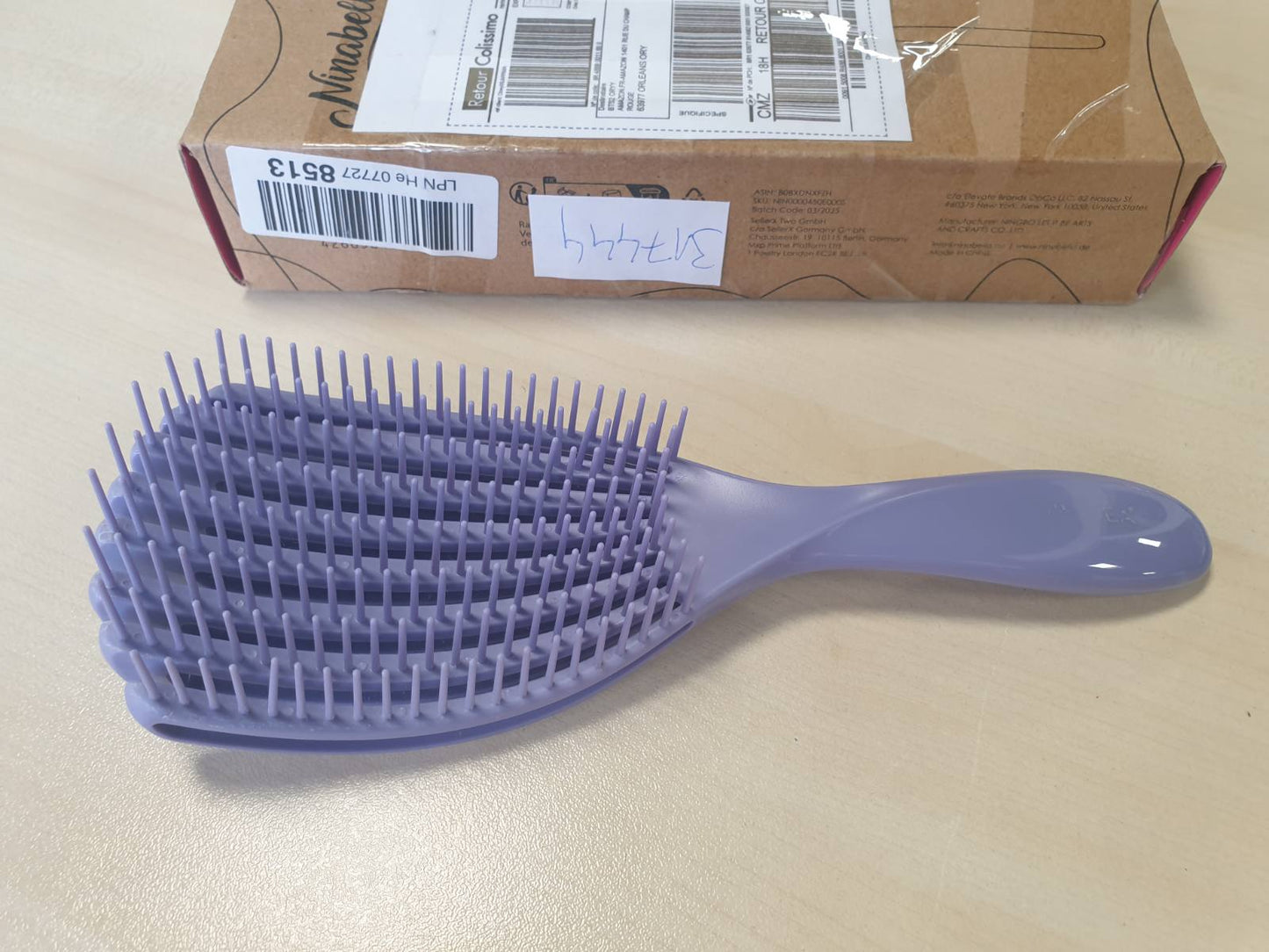 317444 - FURÇË ZBËRTHYESE PËR FLOKË KAÇURRELA, 25 CM, VJOLLCE