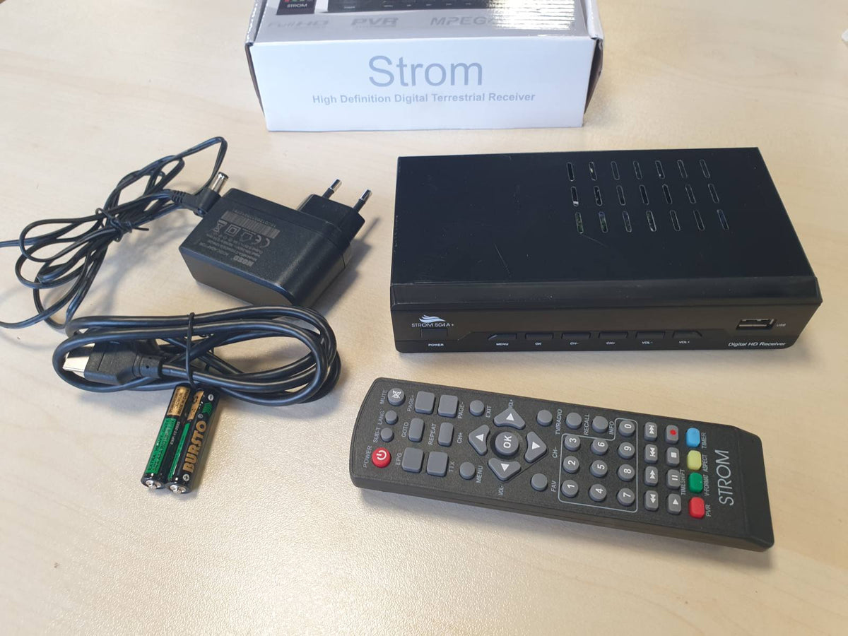 295974 - STROM Marrës Dixhital Tokësor 504 A+ Full HD DVB-T2, i pajtueshëm me HEVC264, (HDMI, SCART, USB, Digital Plus), i Zi