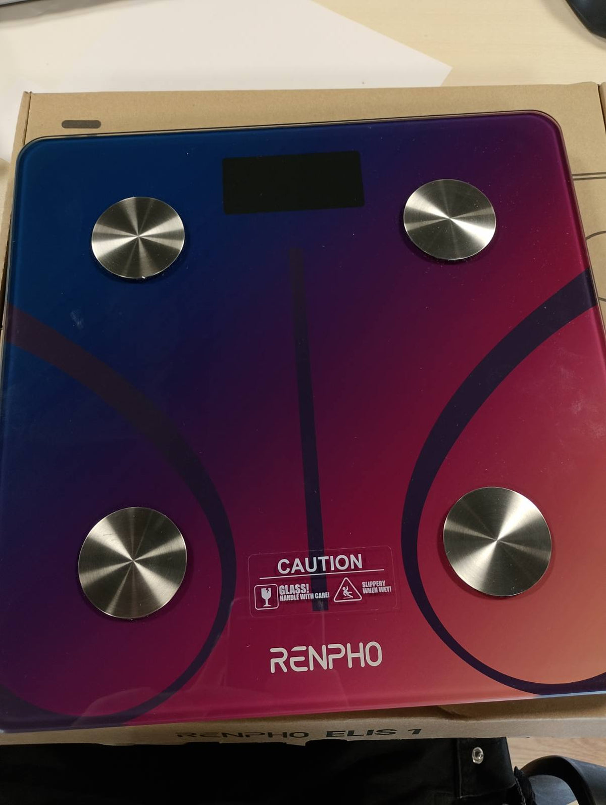 300644 - RENPHO Peshore dixhitale me aplikacion për analizën e trupit, Peshore inteligjente Bluetooth për dhjamin e trupit, BMI-në, masën muskulore, proteinat, BMR-në, e kuqe, Elis 1