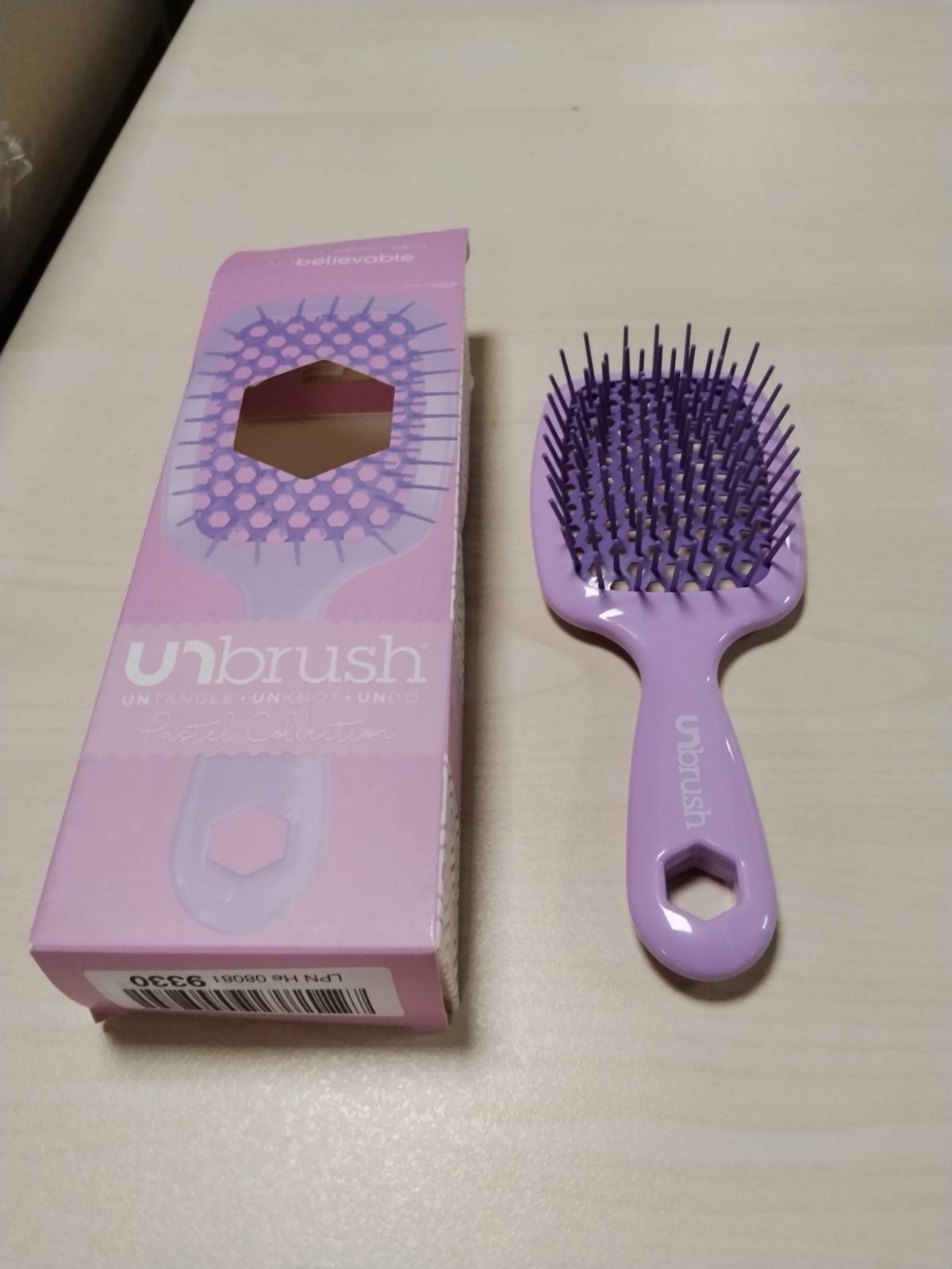 303257 - FHI HEAT Furçë Zbërthyese UNbrush për Flokë të Lagur ose të Tharë, 25 cm, Vjollcë e Çelët
