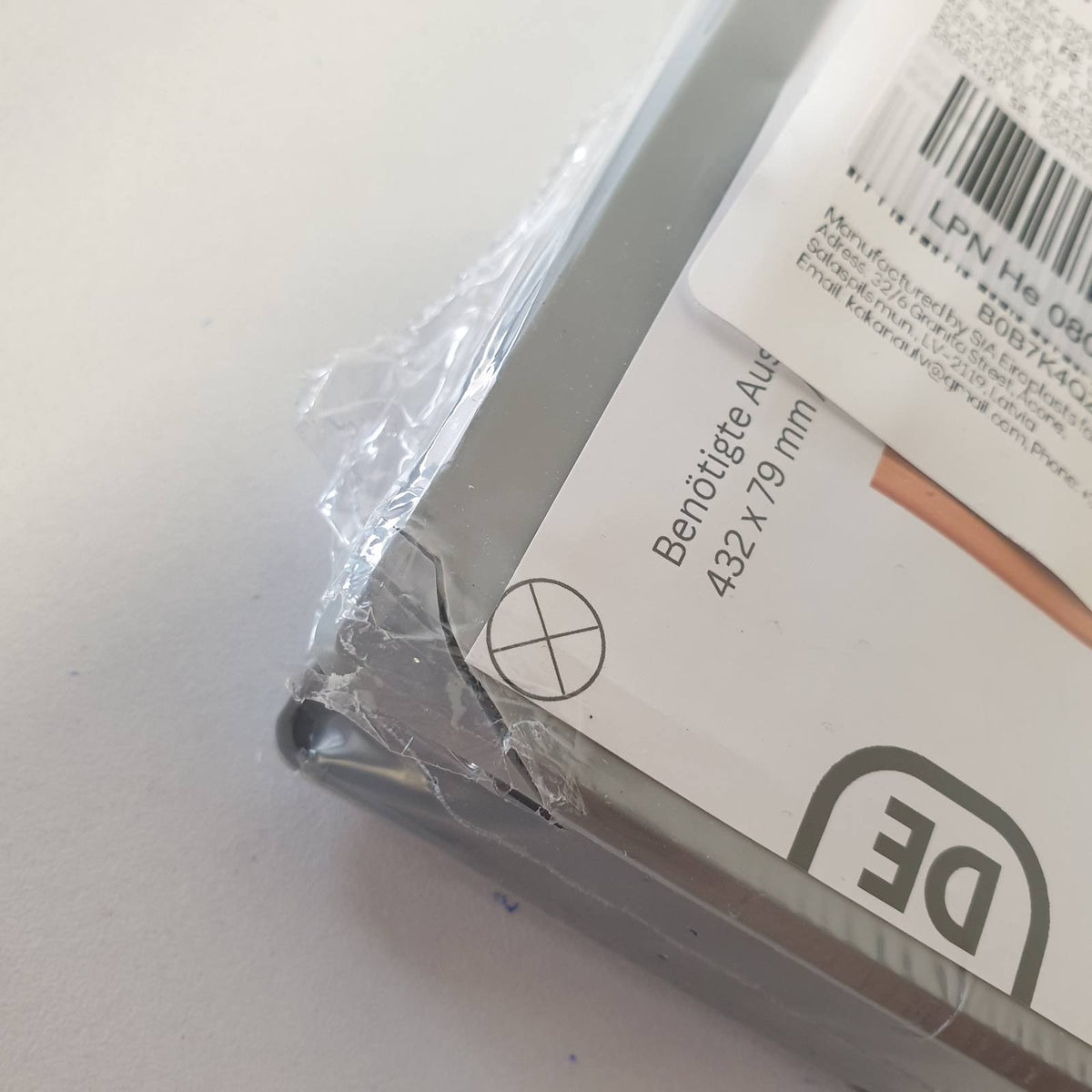 335060 - LIRAST Grilë Ventilimi për Derën 450x92mm, plastike, me dy anëshe dhe vida