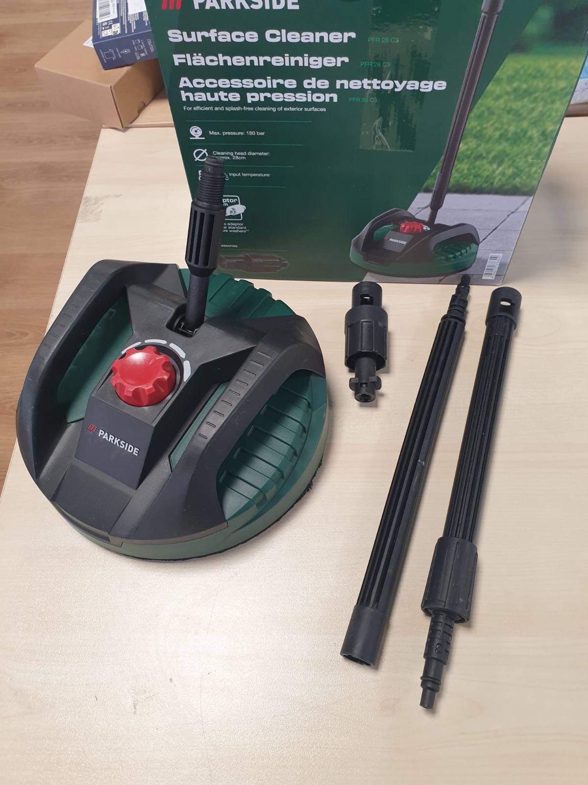 322258 - PARKSIDE Pastrues sipërfaqesh PFR 28 për larës me presion, 28 cm, jeshil, me adaptor