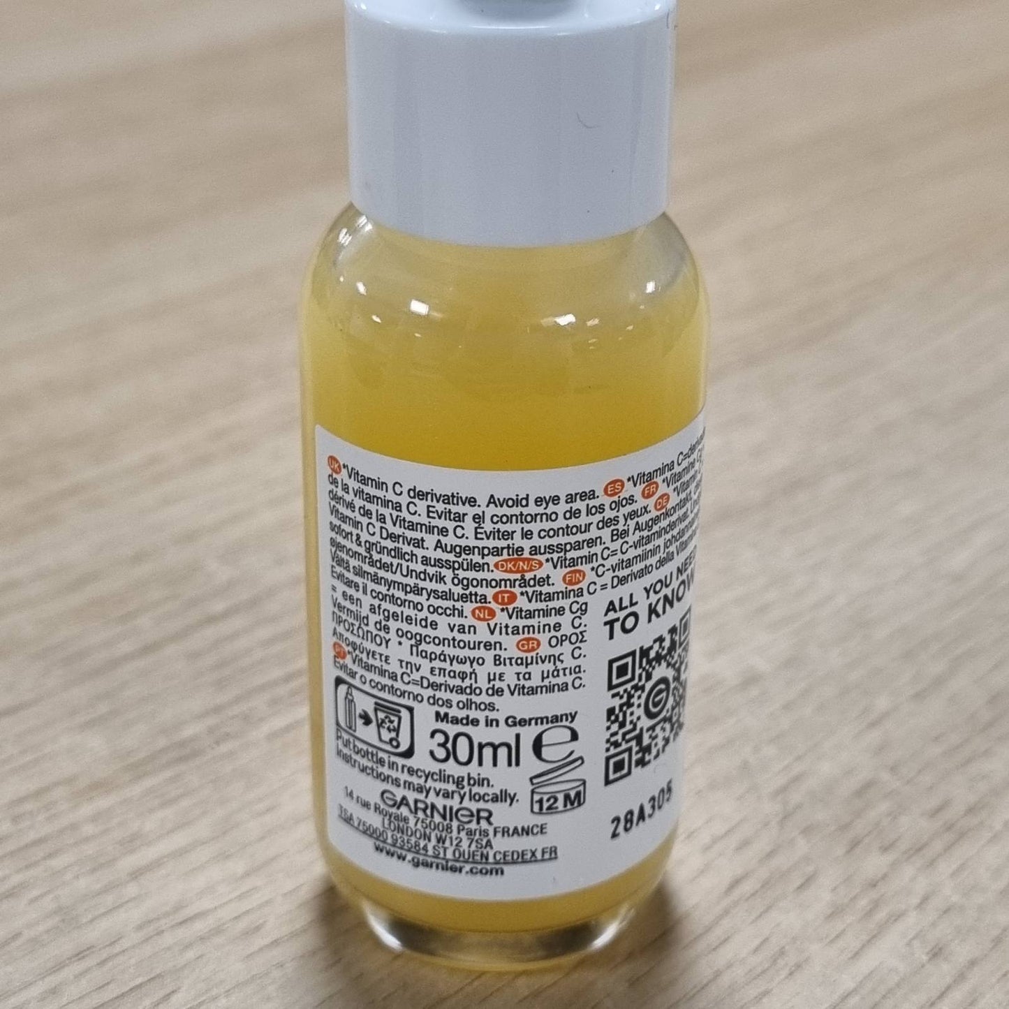 290286 - GARNIER Serum Anti-Dark Spot Rediance, Vitaminë C + Niacinamide, 30ml
