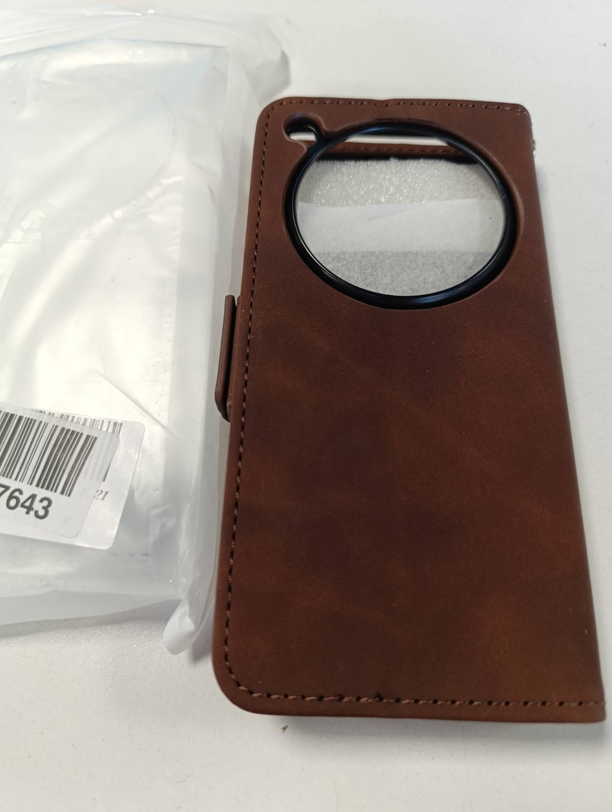 310372 - RonRun Mbrojtëse për OnePlus me portofol të hapur, premium prej lëkure PU, funksion mbështetës, ngjyrë kaftë dhe e kuqe