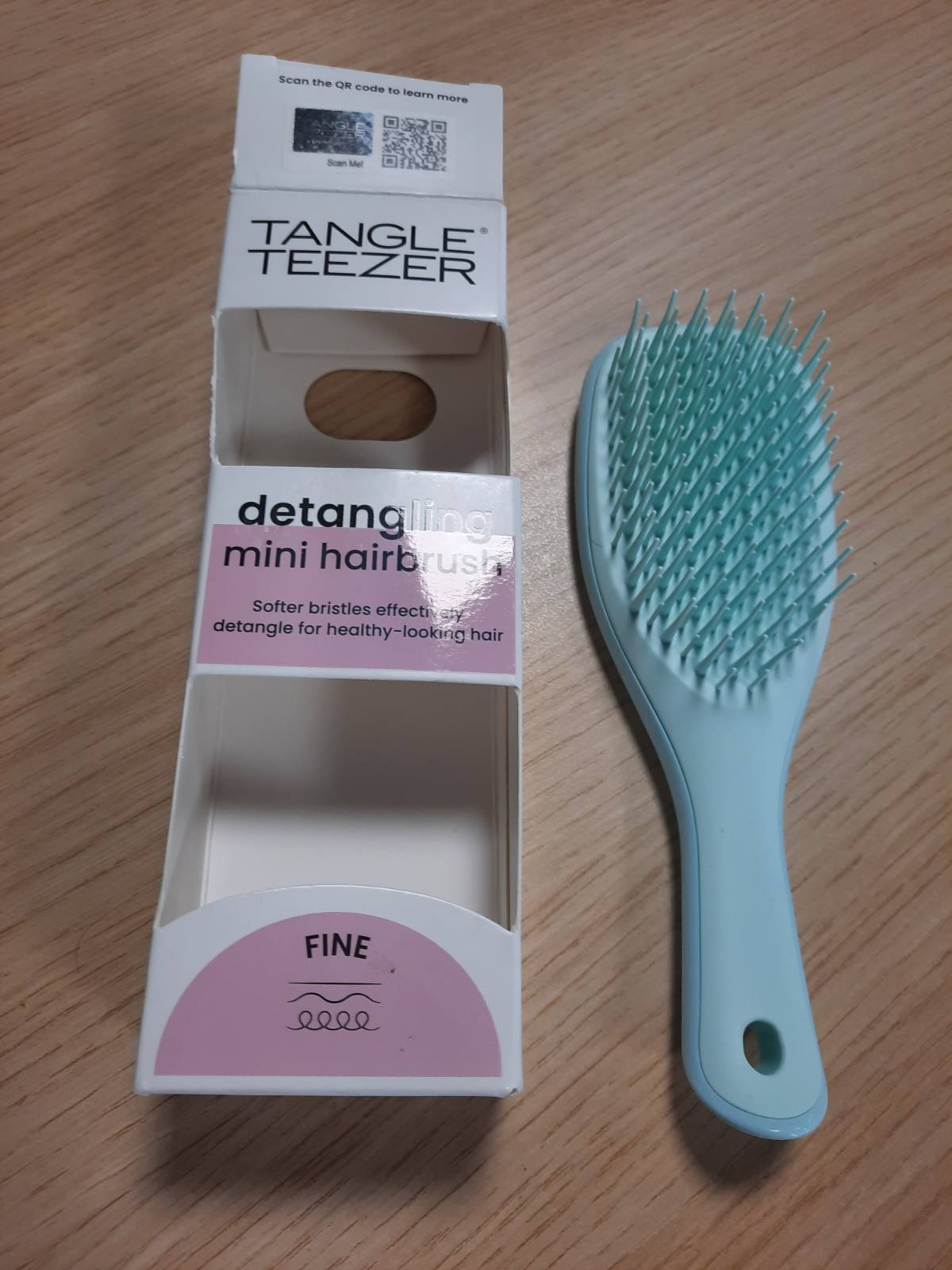 290118 - TANGLE TEEZER Furçë Ultimate Detangler e Vogël, për flokë të hollë dhe të ndjeshëm, ngjyrë turkuaz